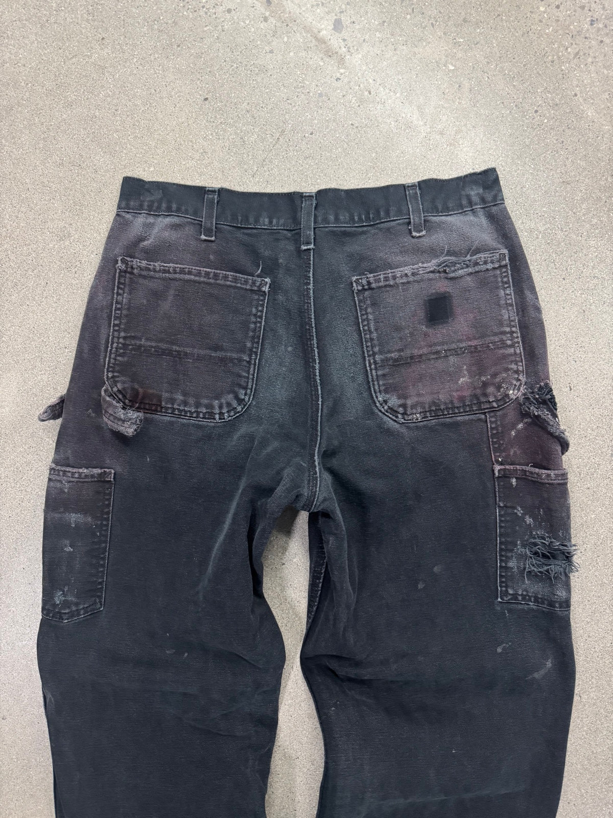 Faded & Distressed Carhartt Carpenter Work Pants - 33"