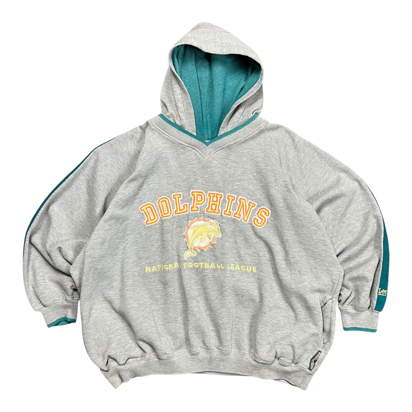 Lee Miami Dolphins Grey Boxy NFL Hoodie - XL