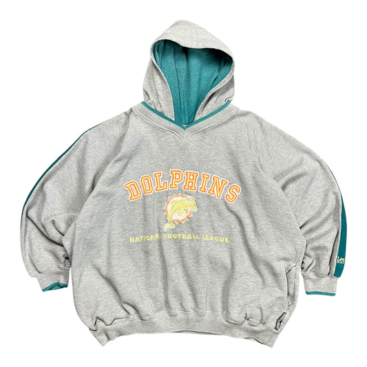 Lee Miami Dolphins Grey Boxy NFL Hoodie - XL