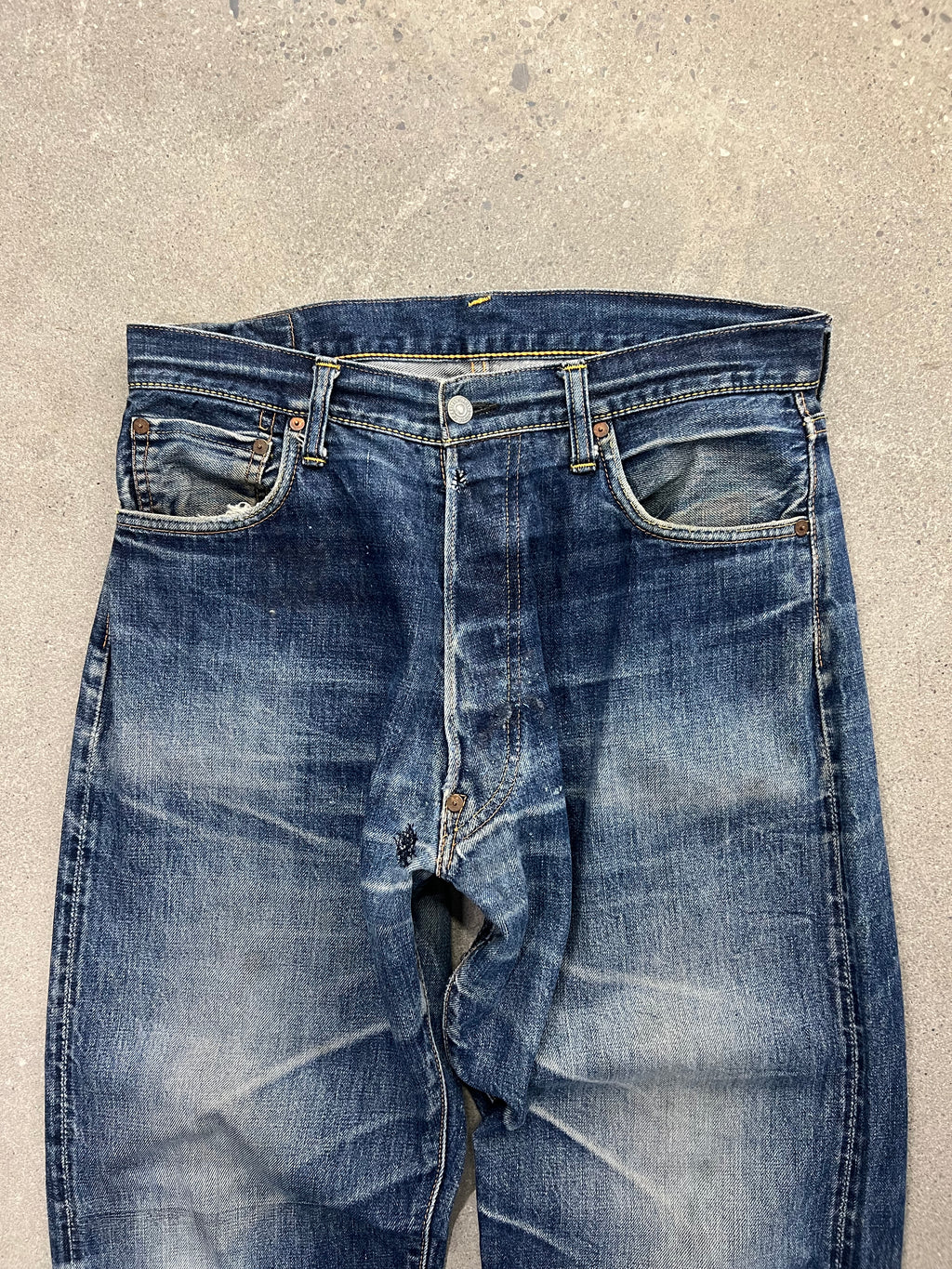 Faded Evisu Japanese Selvedge Jeans - 32”