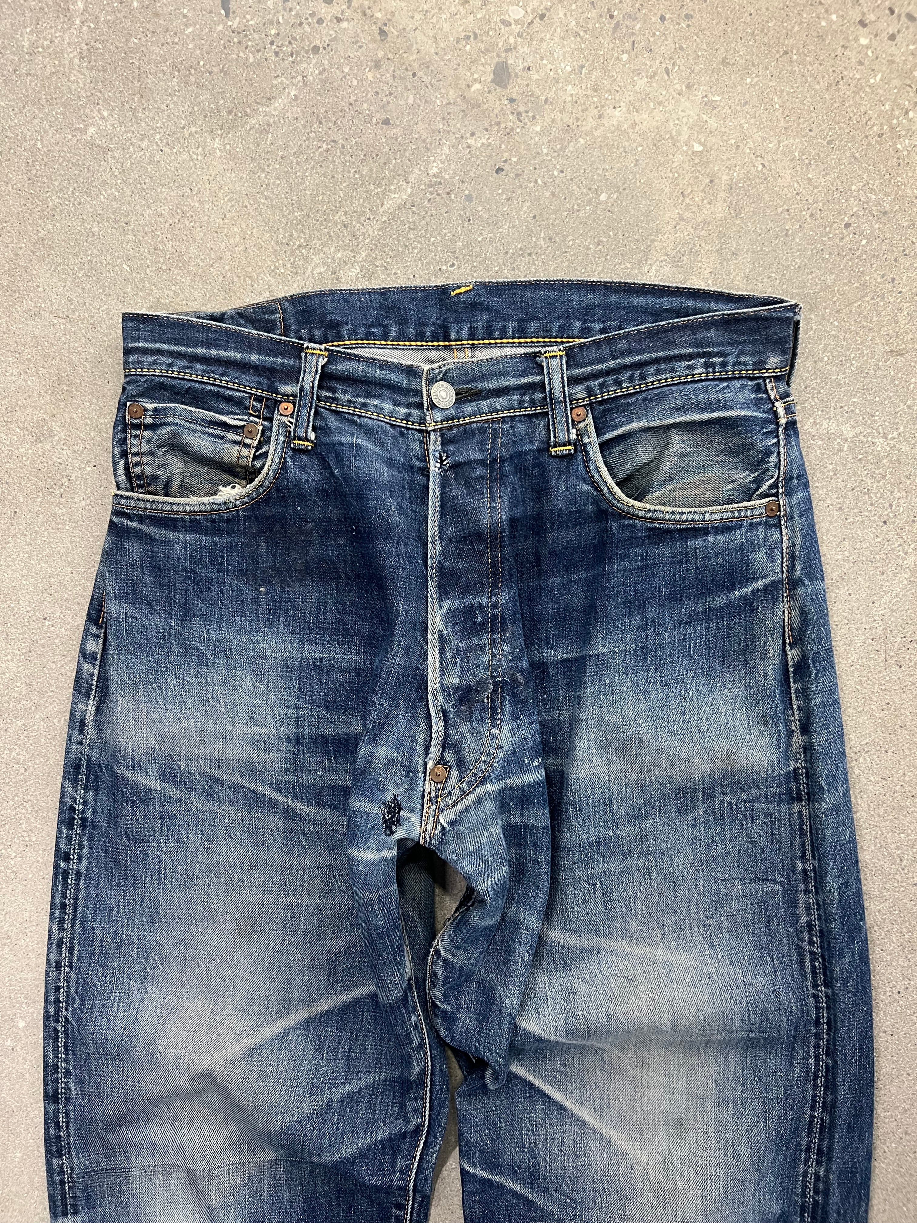 Faded Evisu Japanese Selvedge Jeans - 32”