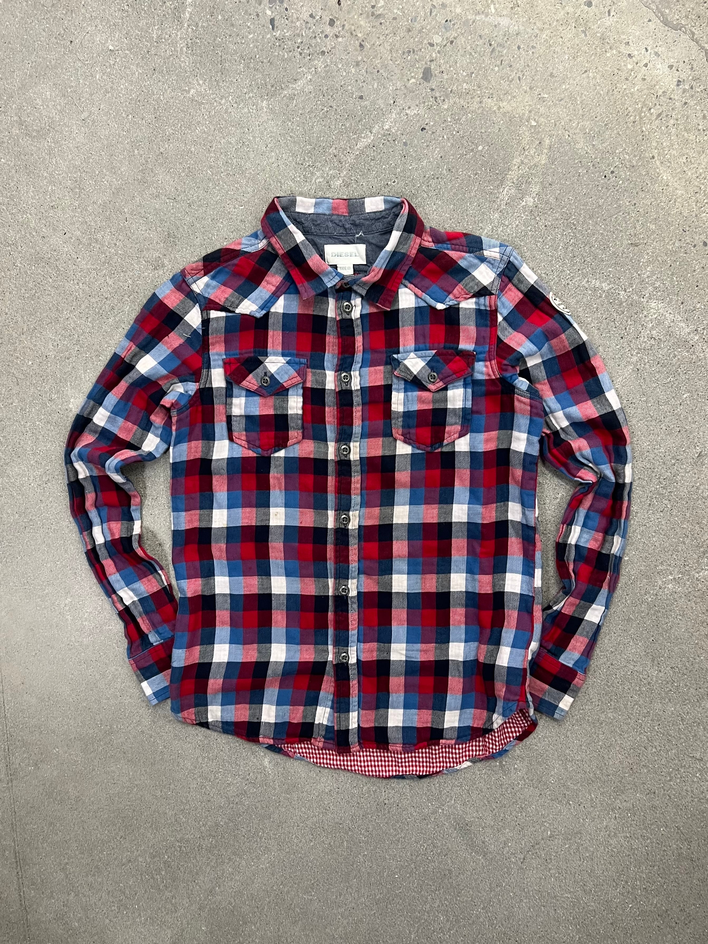 Diesel Plaid Button-Up Shirt - S
