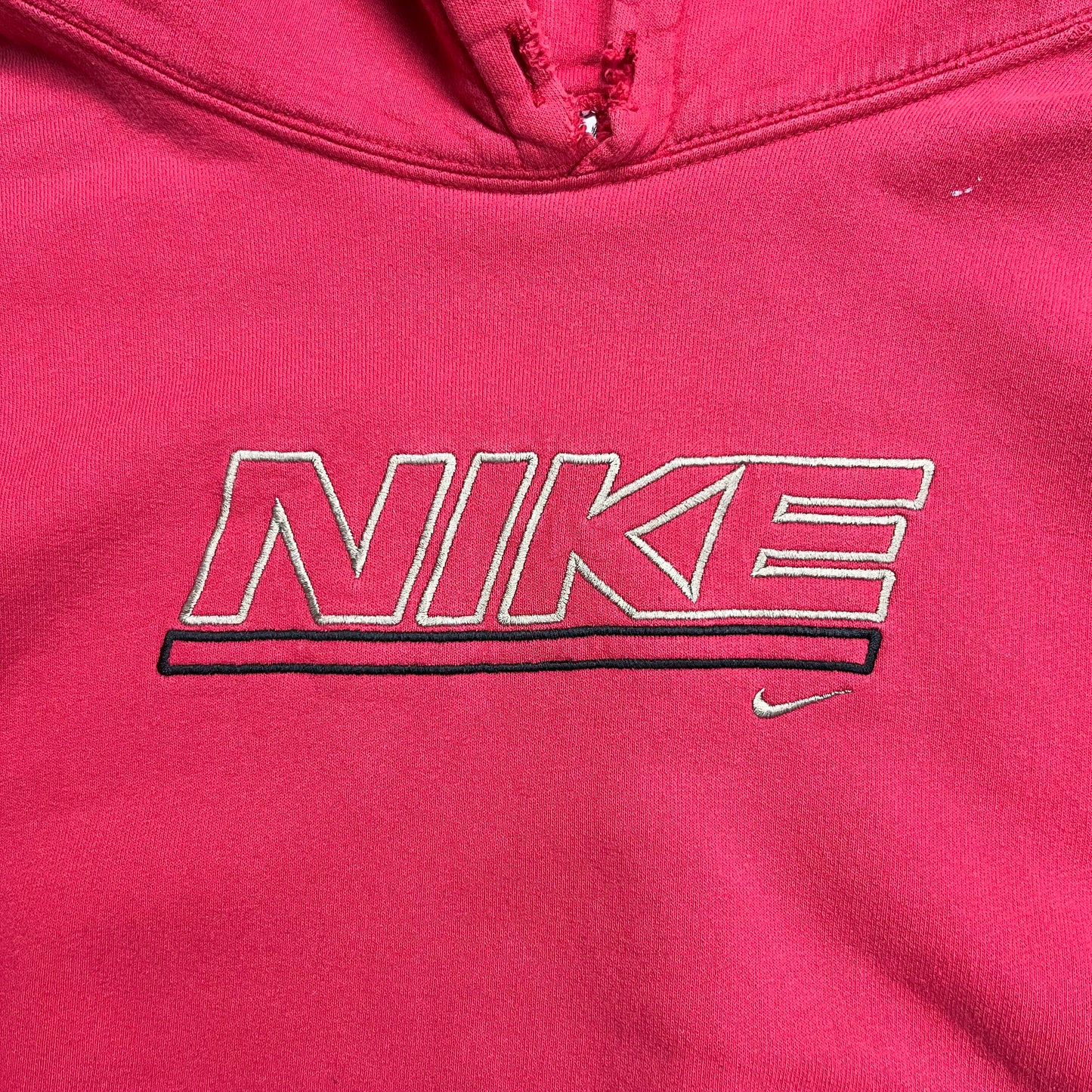 Nike Faded Red Spell-out Hoodie - XL