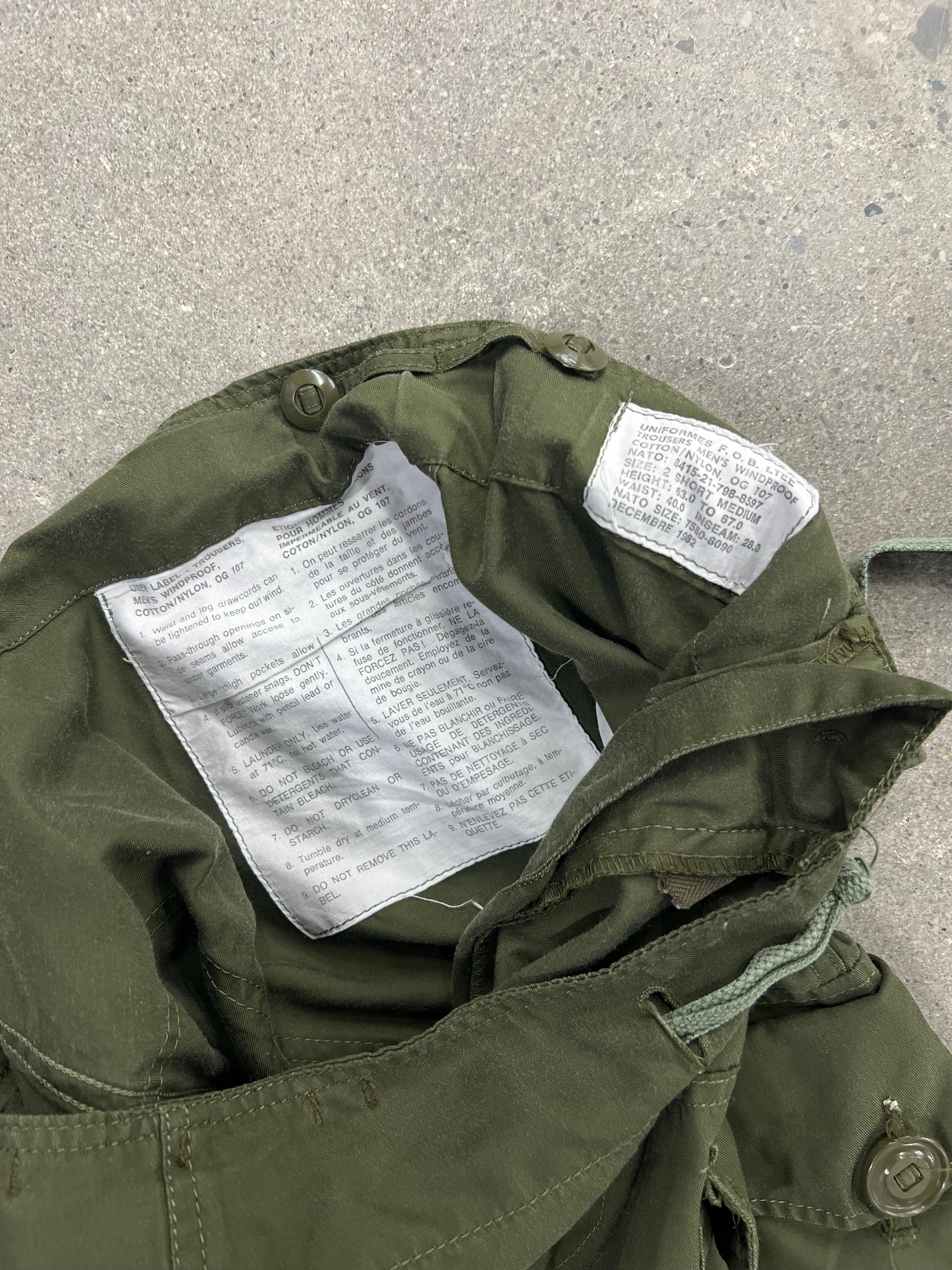 1982 OG-107 Military Cargo Pants - 36”