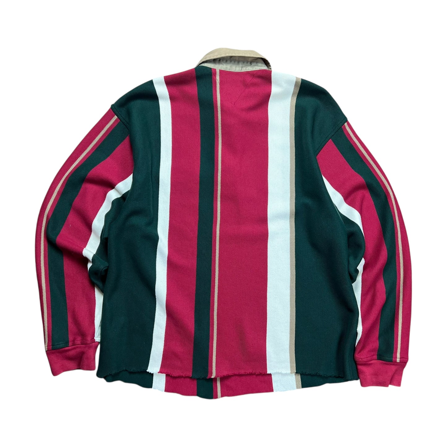 Tommy Hilfiger Cropped Polo Stripped Long-sleeve Shirt - L