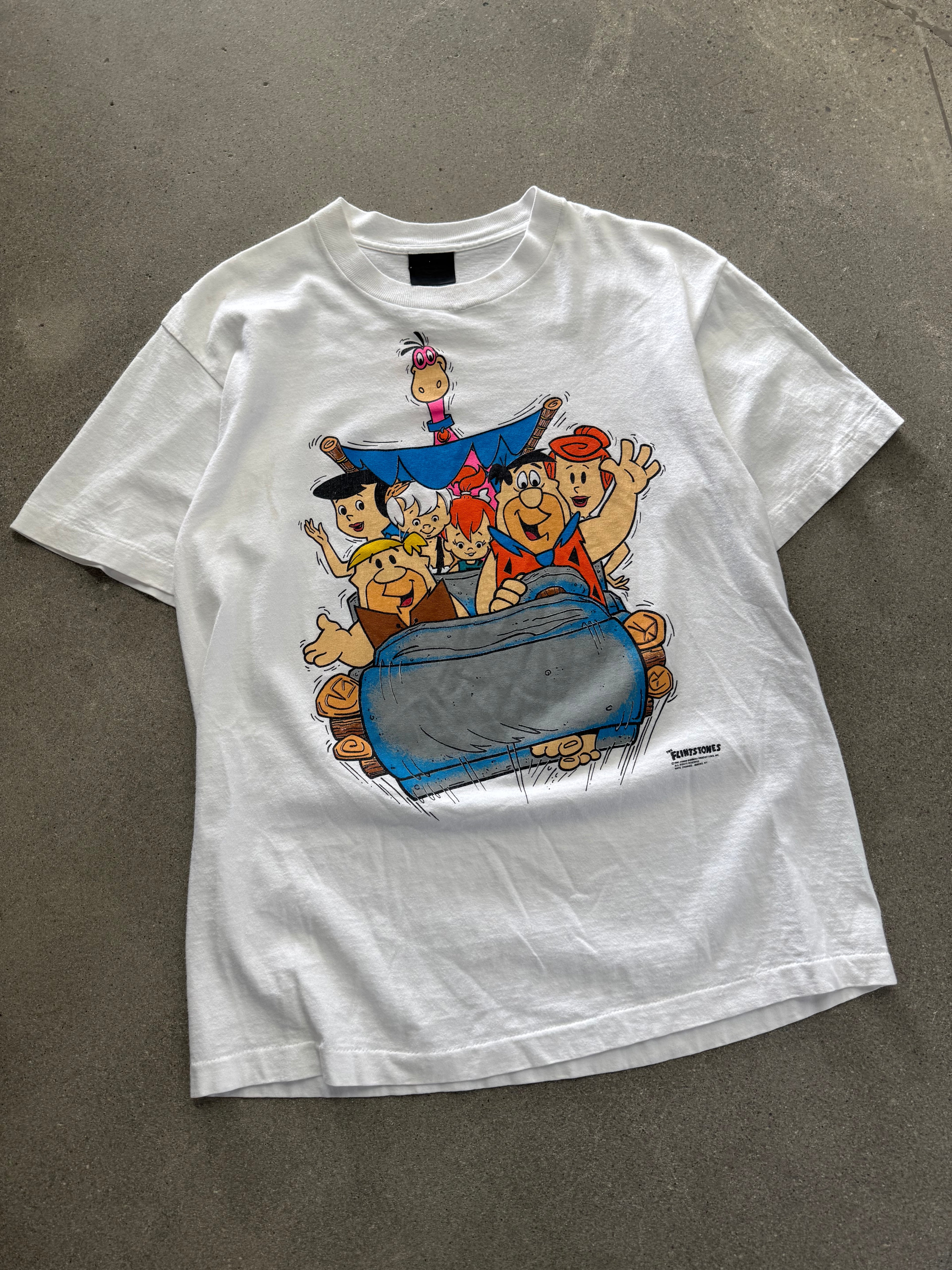 1991 The Flintstones Family Car T-Shirt - L