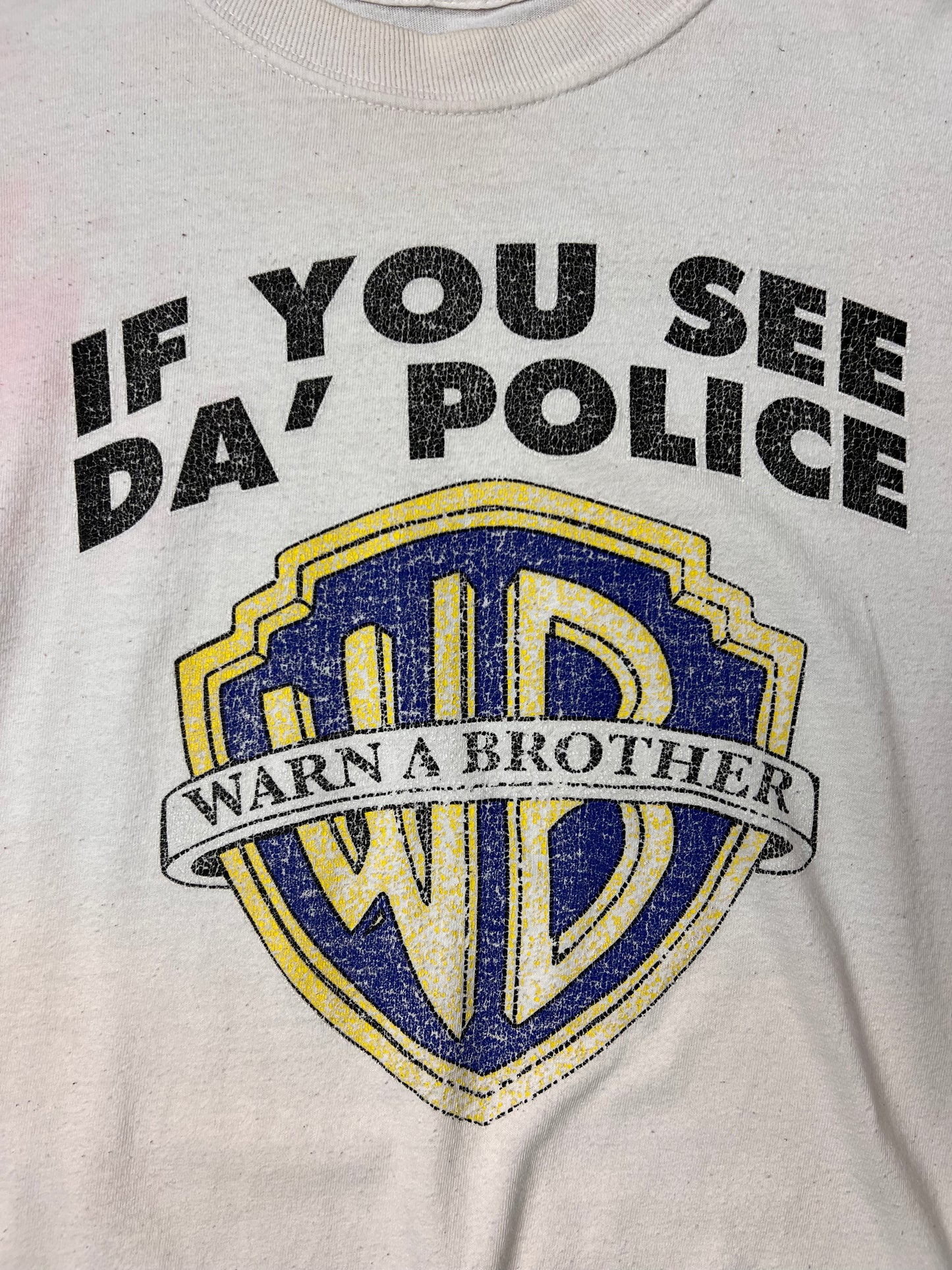 If you see da’ police Warn A Brother T-shirt - L