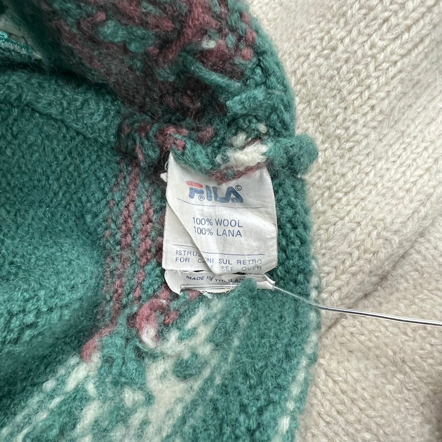 FILA Wool Knit Ski Sweater - XS