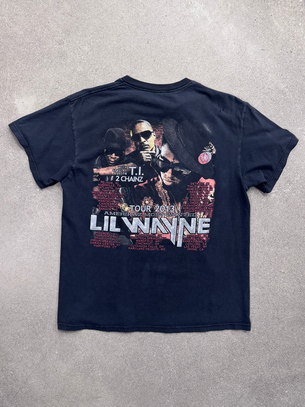 Faded 2013 Lil Wayne Amerikaz Most Water Tour T-Shirt - L