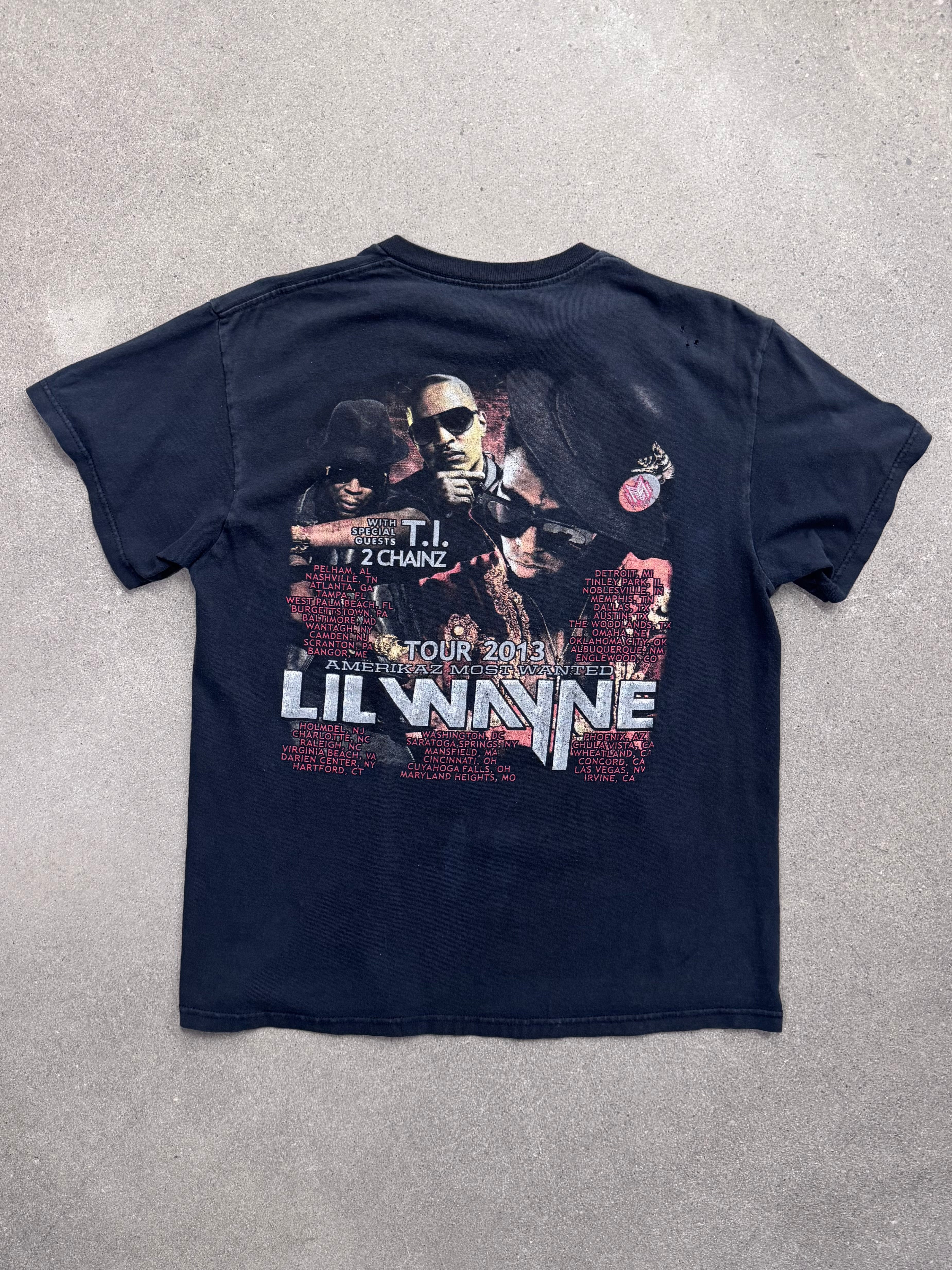 Faded 2013 Lil Wayne Amerikaz Most Water Tour T-Shirt - L