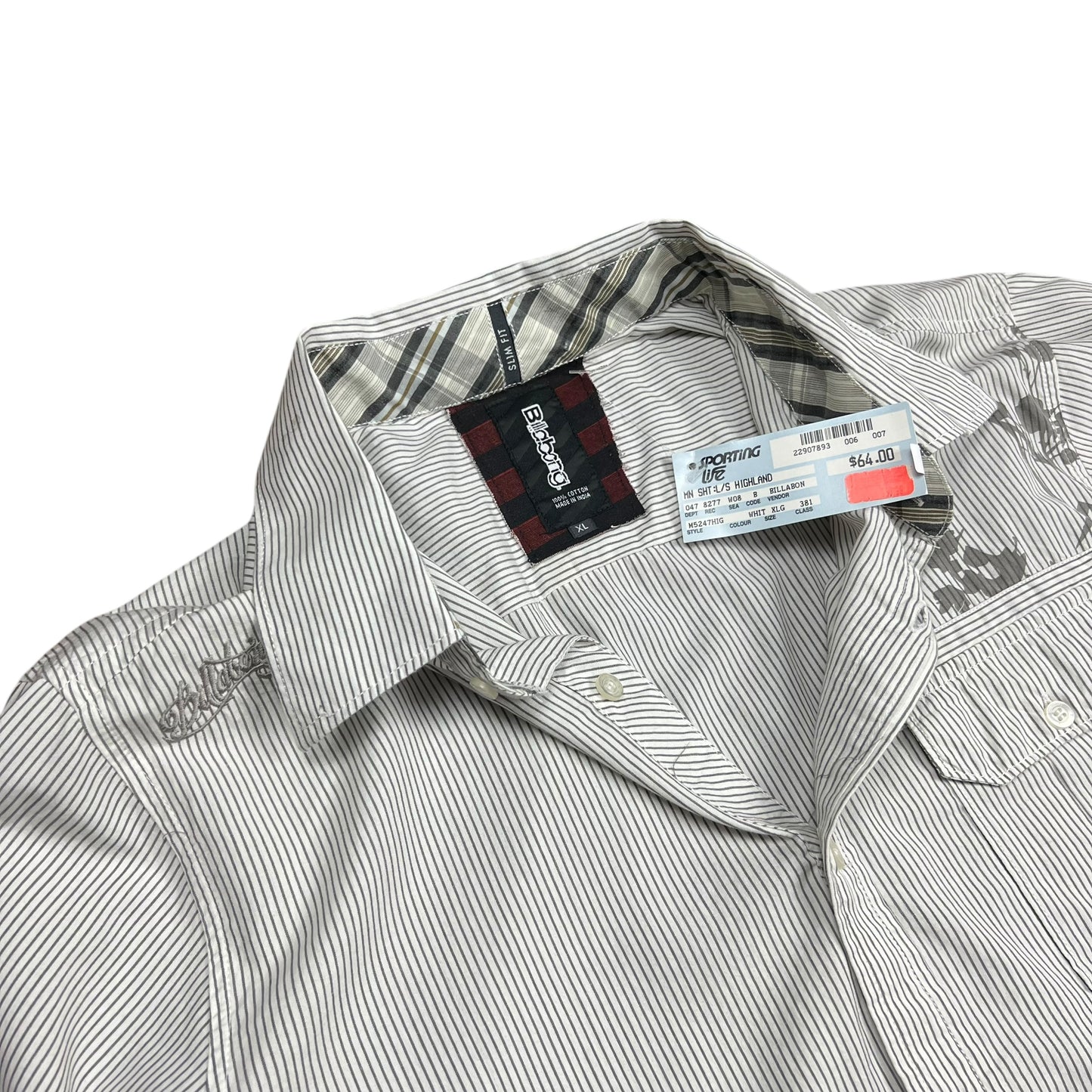 Billabong Flower Print Striped Button-up Shirt - XL