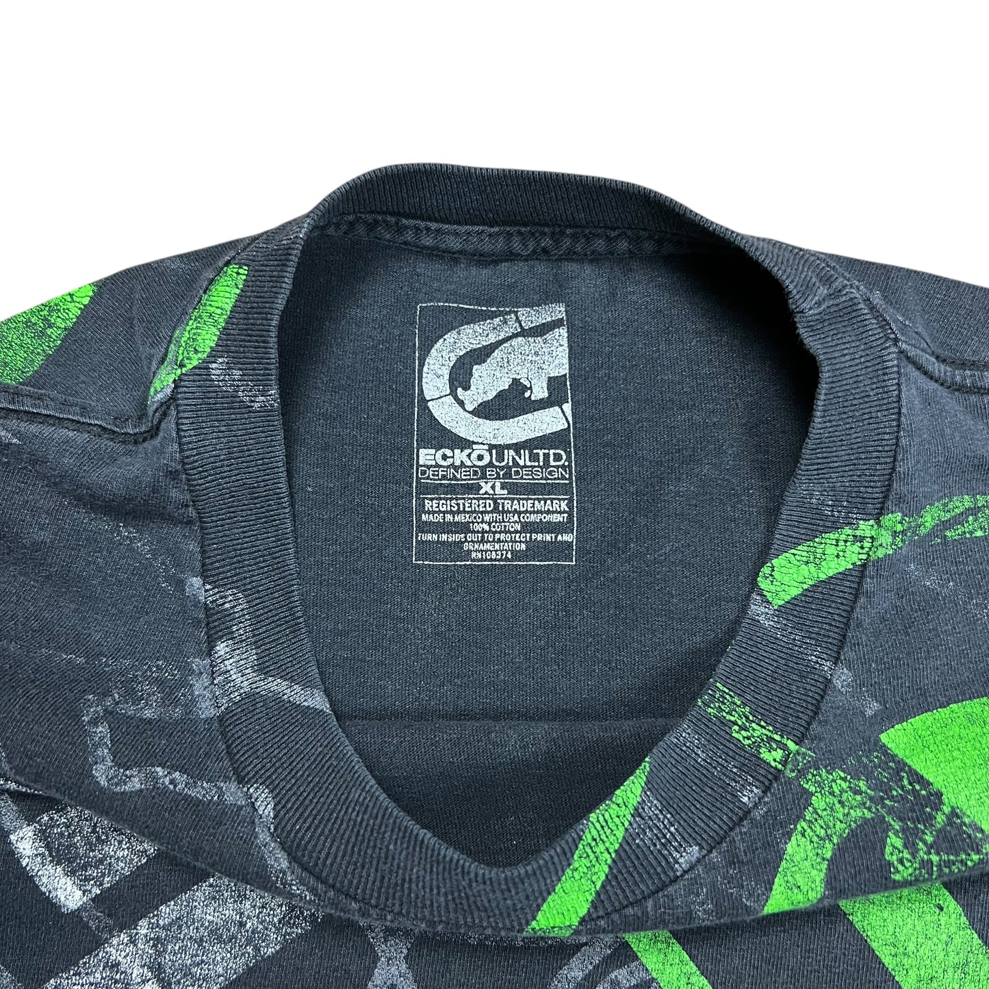 Ecko Unltd. Faded All Over Print Logo T-shirt - XL