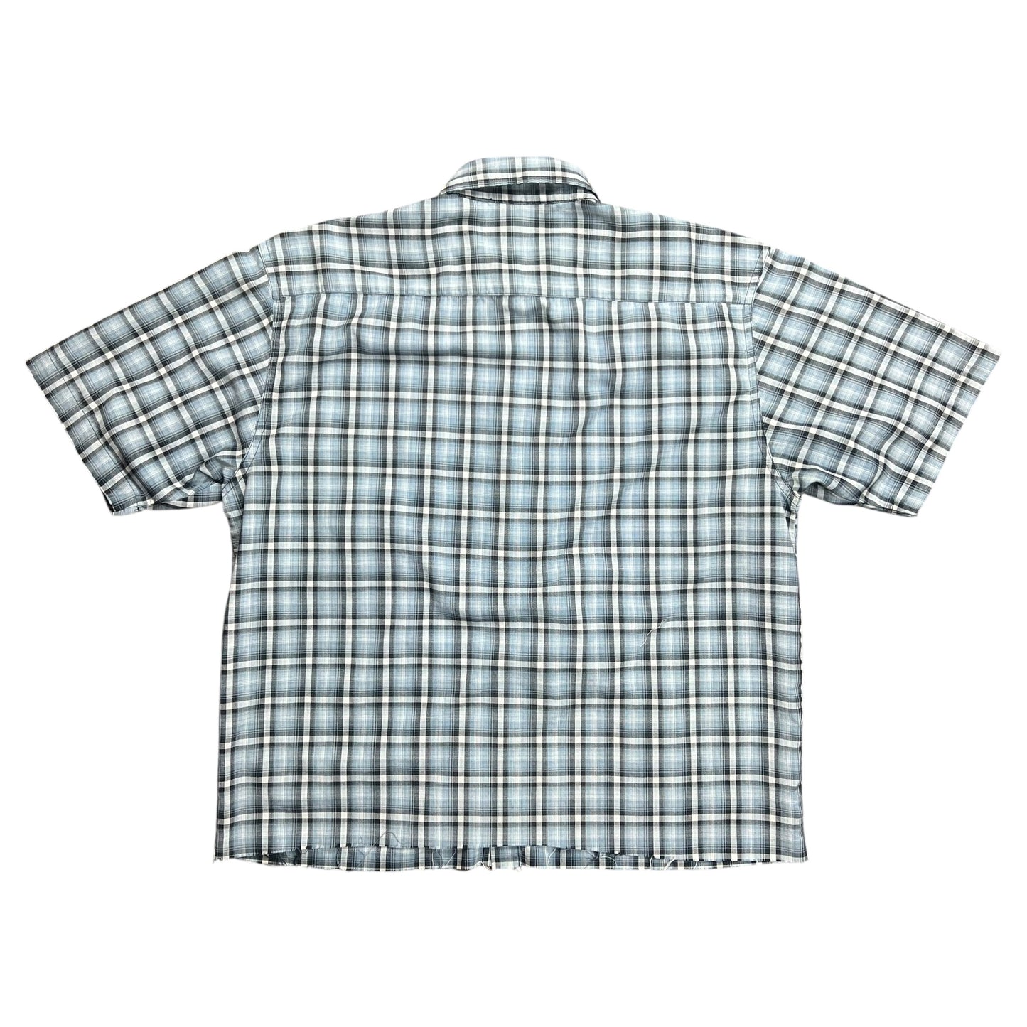Dickies Blue Plaid Cropped Button-up Shirt - M