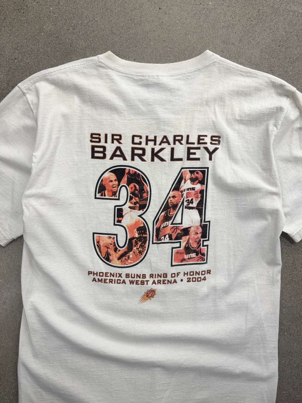 2004 Charles Barkley Phoenix Suns Ring Of Honour NBA T-Shirt - L