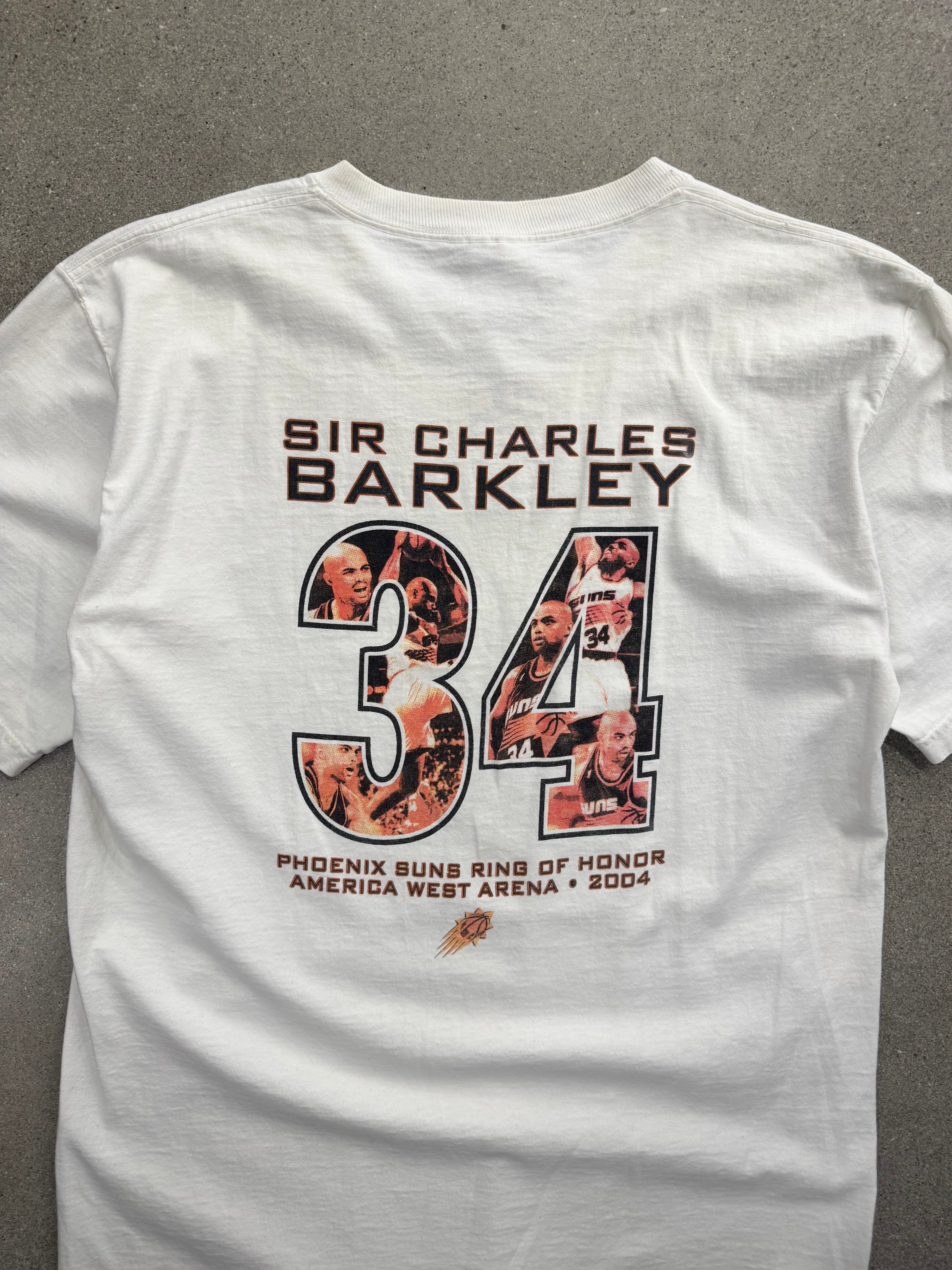 2004 Charles Barkley Phoenix Suns Ring Of Honour NBA T-Shirt - L