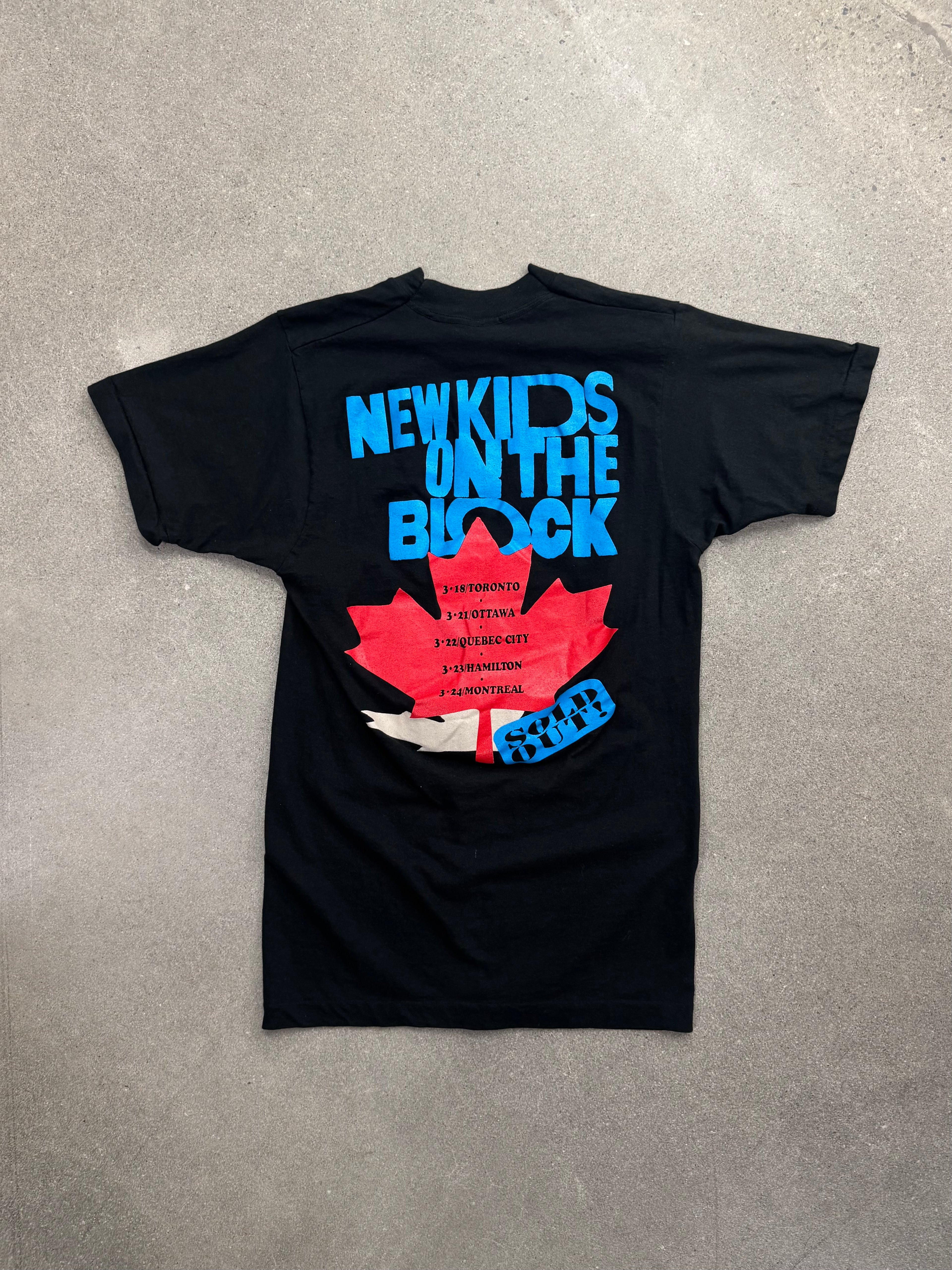 1989 New Kids On The Block Canadian Tour T-Shirt - M