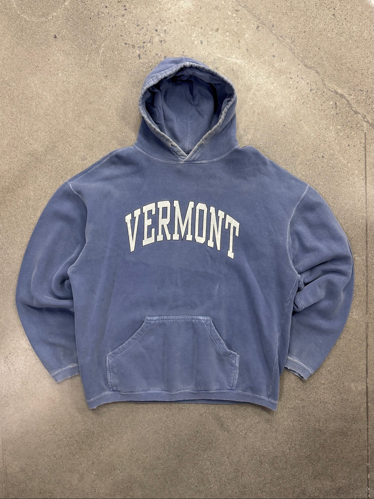 Faded & Distressed Vermont Collegiate Pullover Hoodie - L