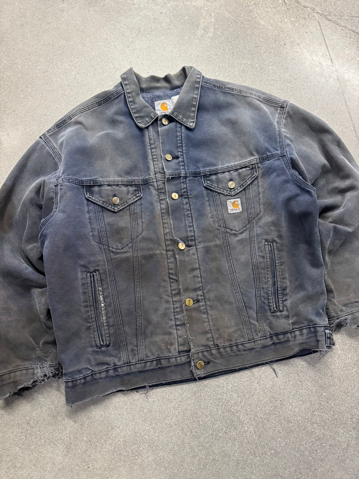 Faded & Distressed Carhartt Southwest Trucker Jacket - XL