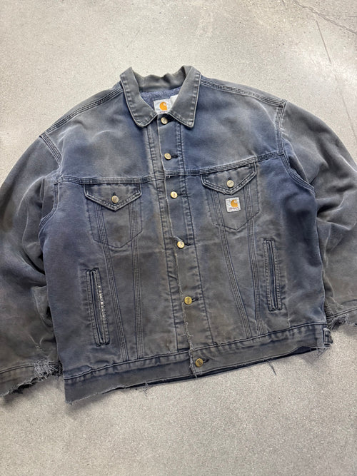 Faded & Distressed Carhartt Southwest Trucker Jacket - XL
