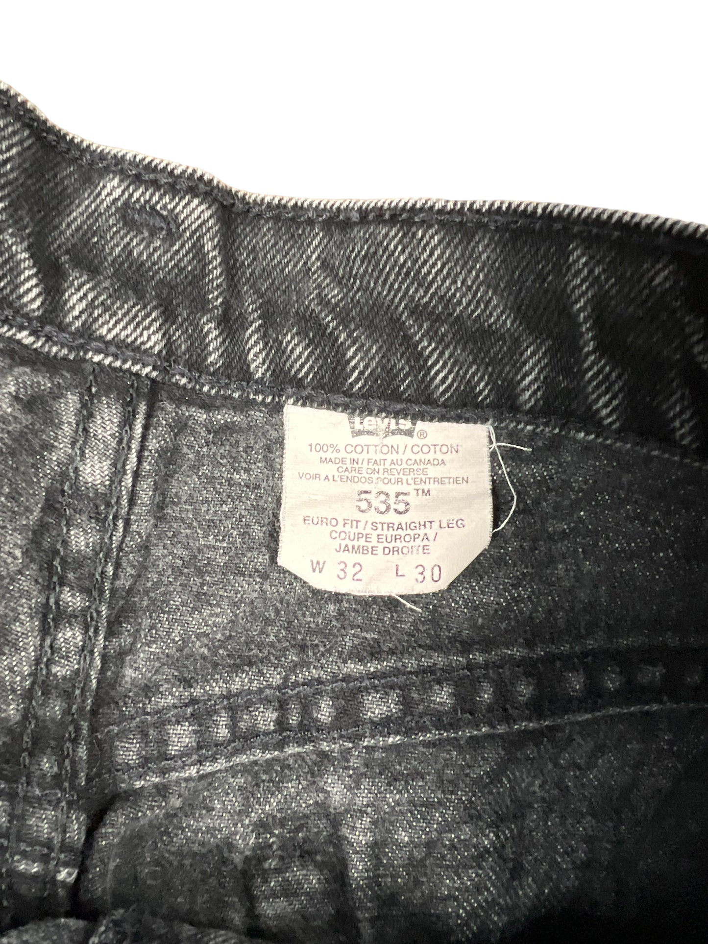 Levi’s 535 Black Faded Jeans - 30"