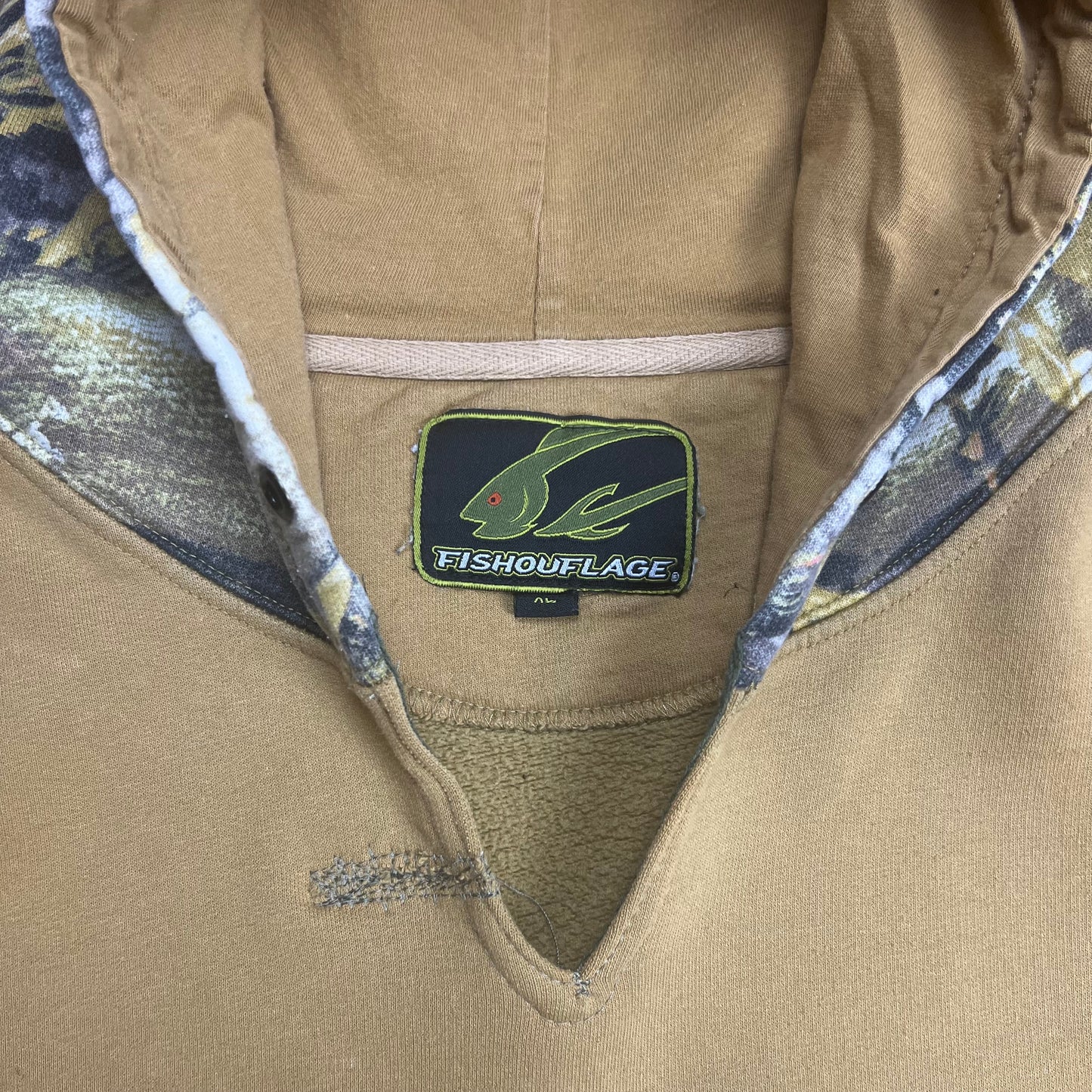 Fishouflage Two Tone Boxy Camouflage Hoodie - XL