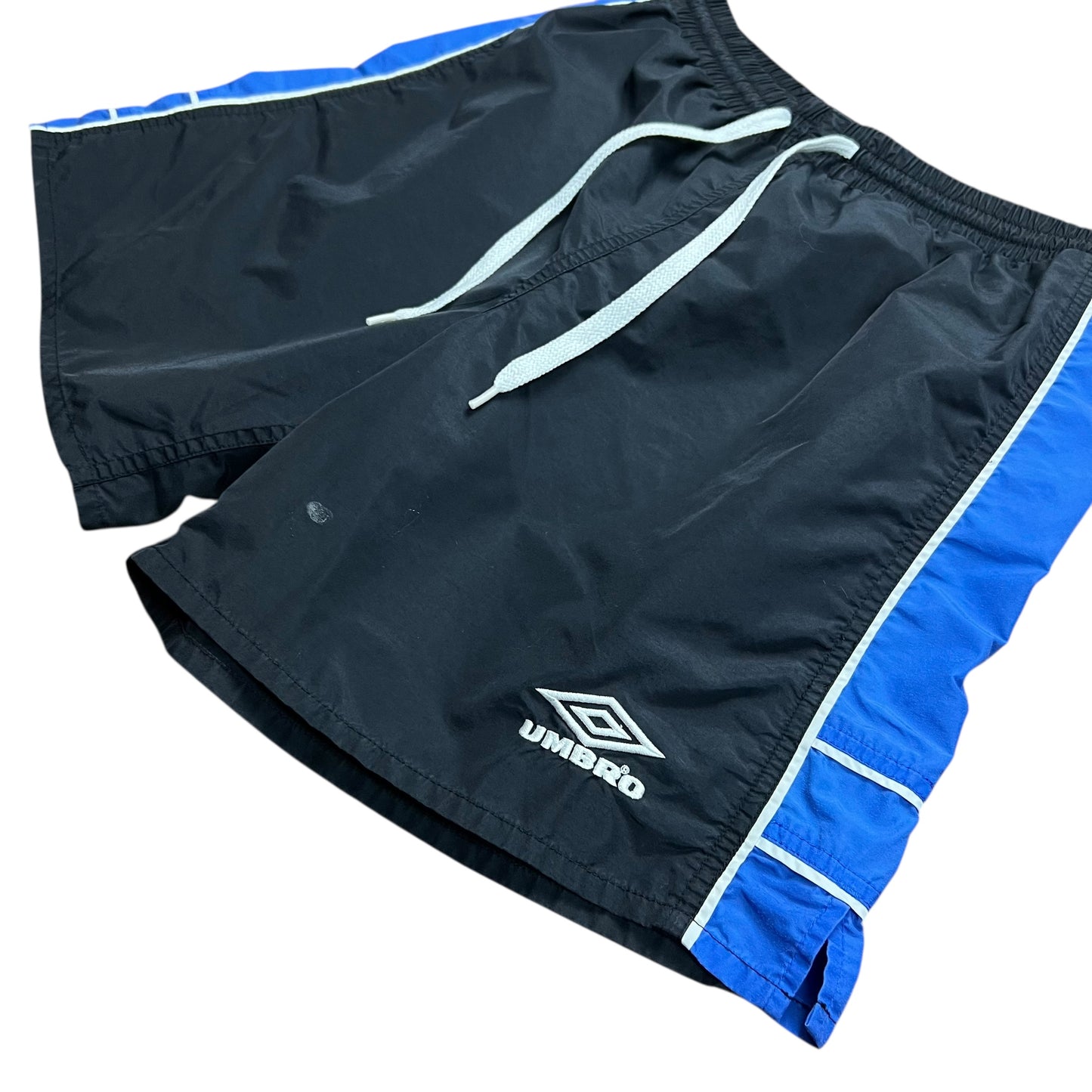 Umbro Black & Blue Nylon Shorts - M