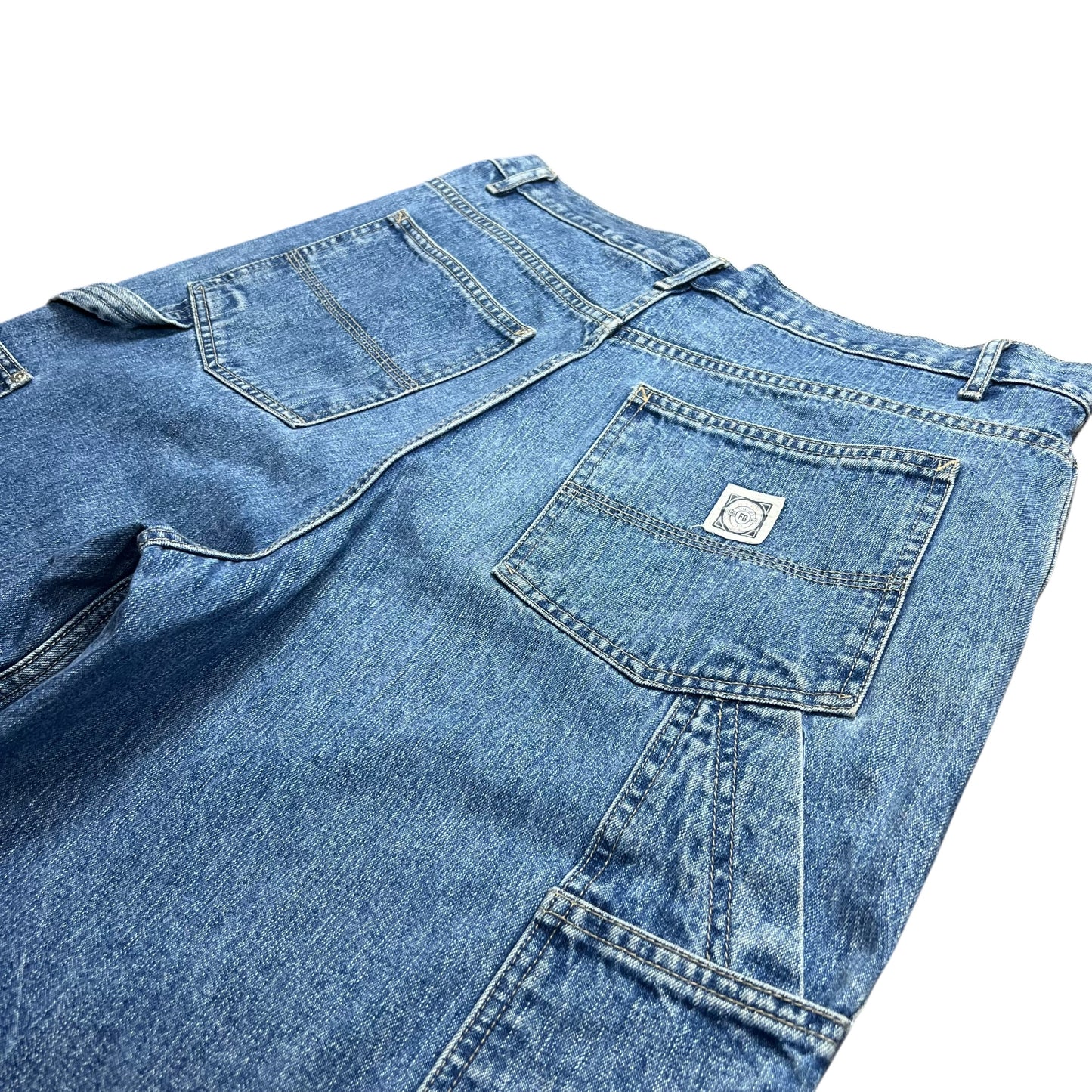 Faded Glory Blue Carpenter Jean Shorts - 34"