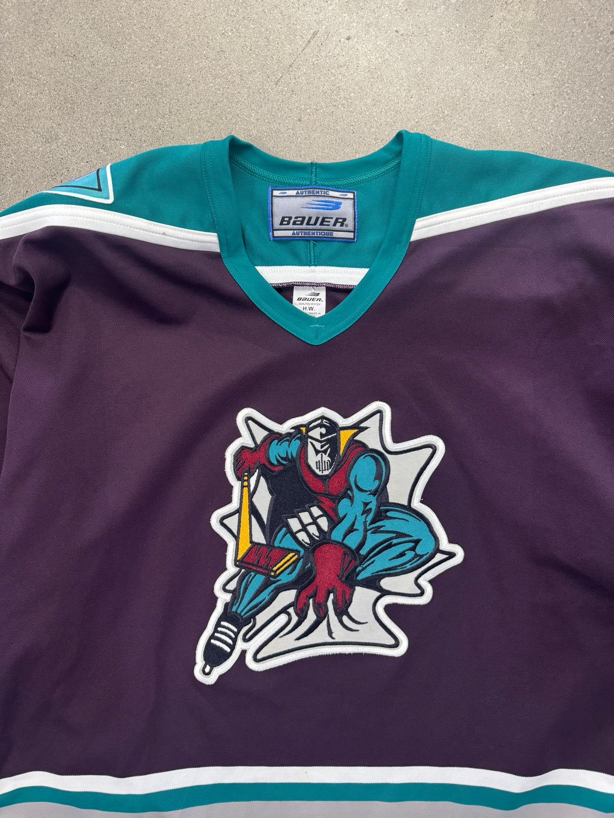 1997 London Knights OHL Spider Knight Bauer Hockey Jersey - XL