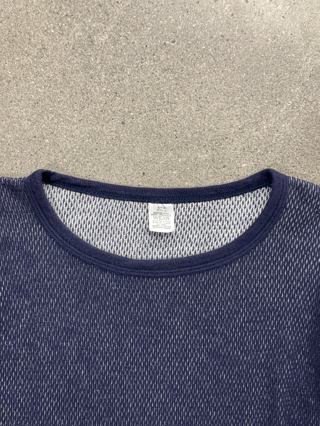 Morgan Mills Blank Waffle-Knit Long Sleeve Thermal Shirt - L