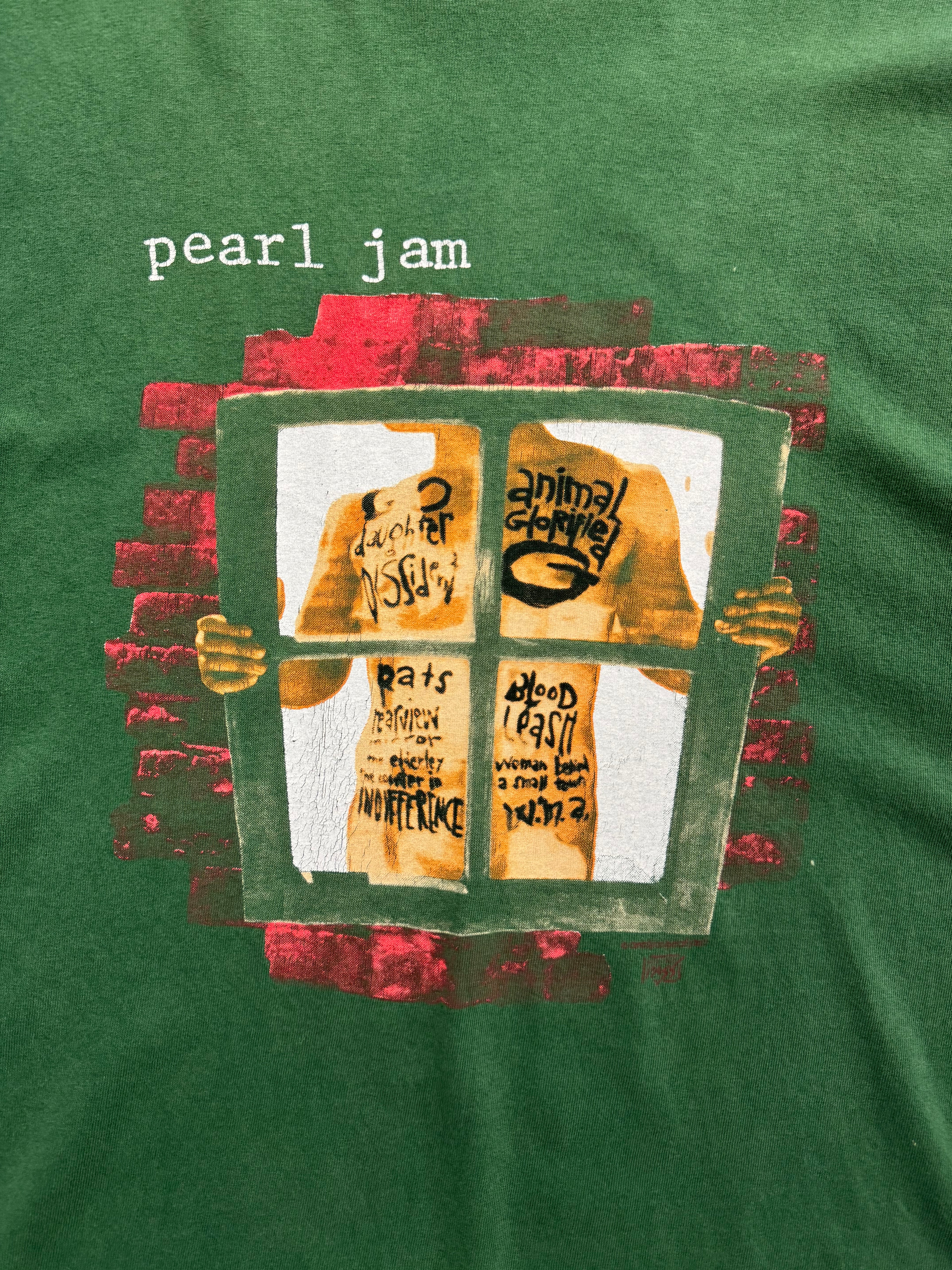 1993 Pearl Jam Window Pain Canadian Tour T-Shirt - XL