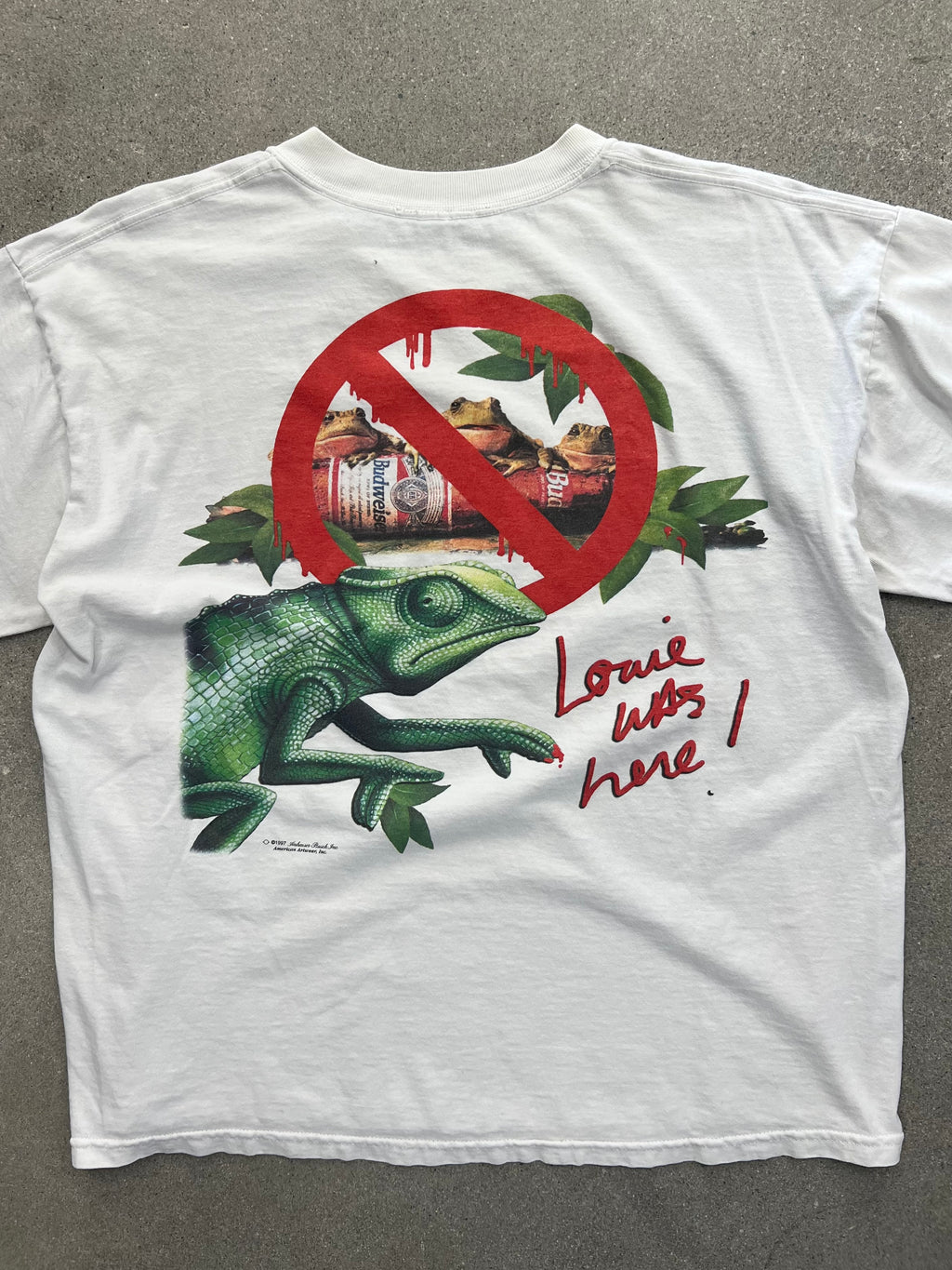 1997 Louie The Lizard Budweiser T-Shirt - L