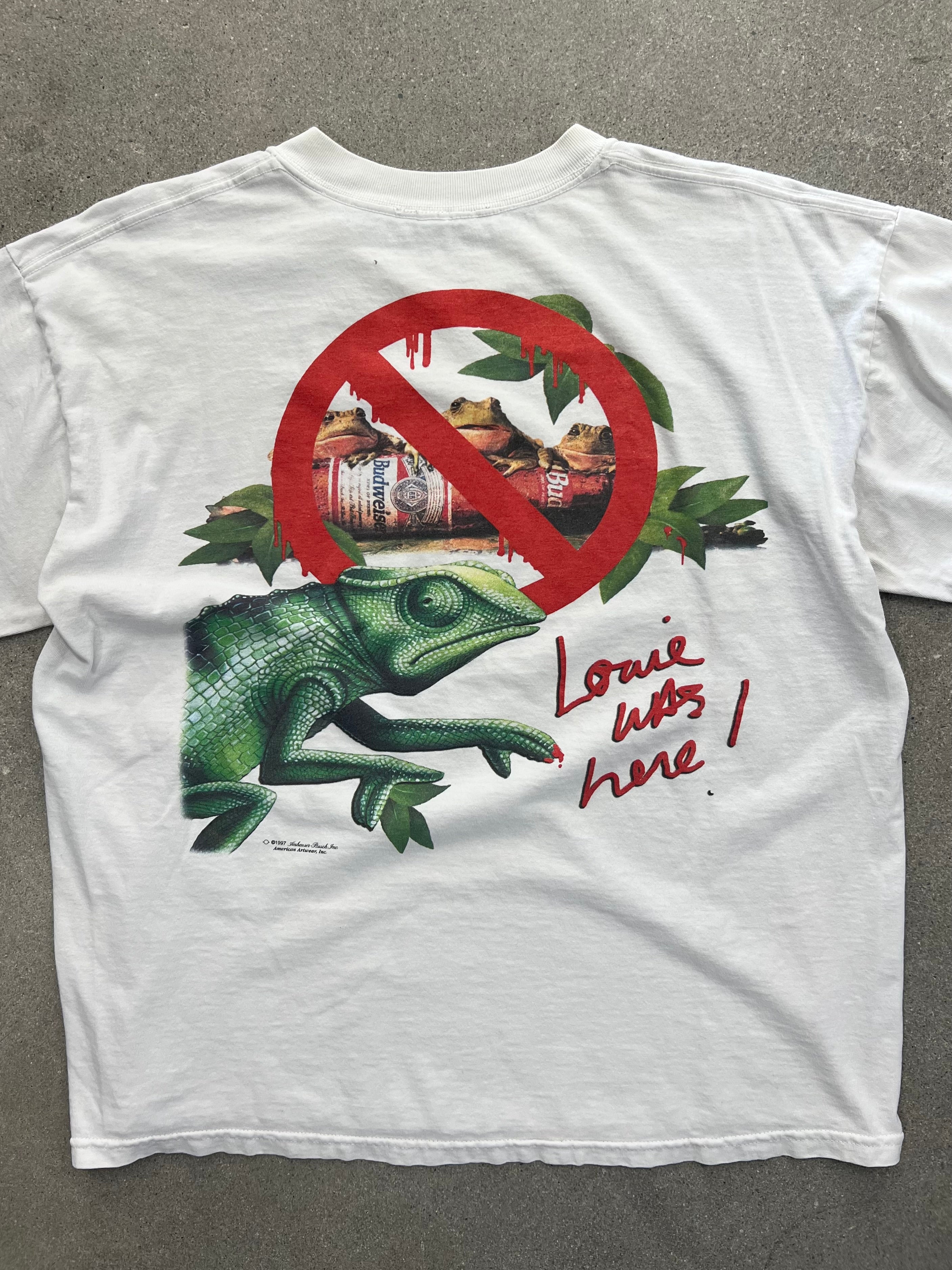 1997 Louie The Lizard Budweiser T-Shirt - L