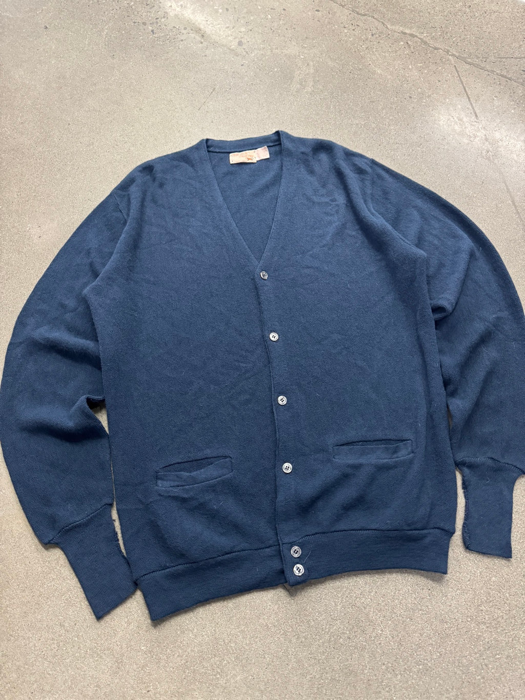 The Fox Collection Button-Up Cardigan Sweater - L