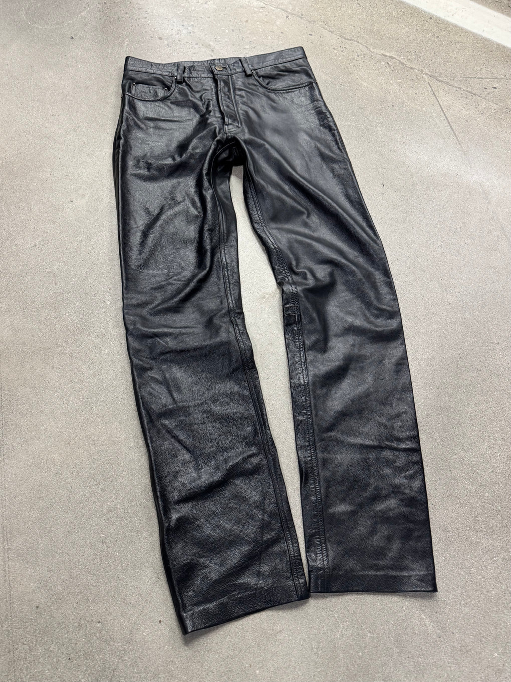 Genuine Leather Biker Pants - 32”