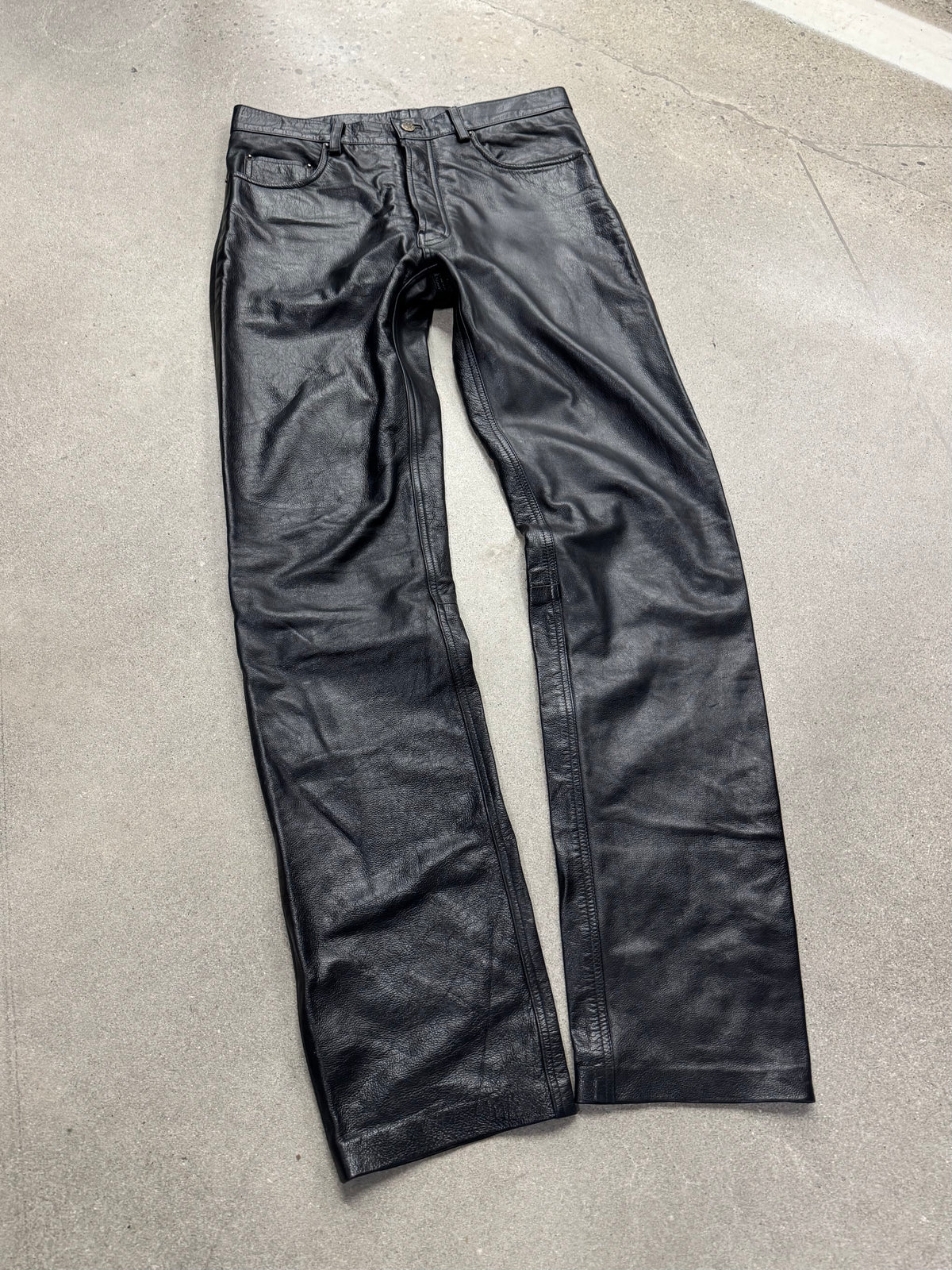 Genuine Leather Biker Pants - 32”