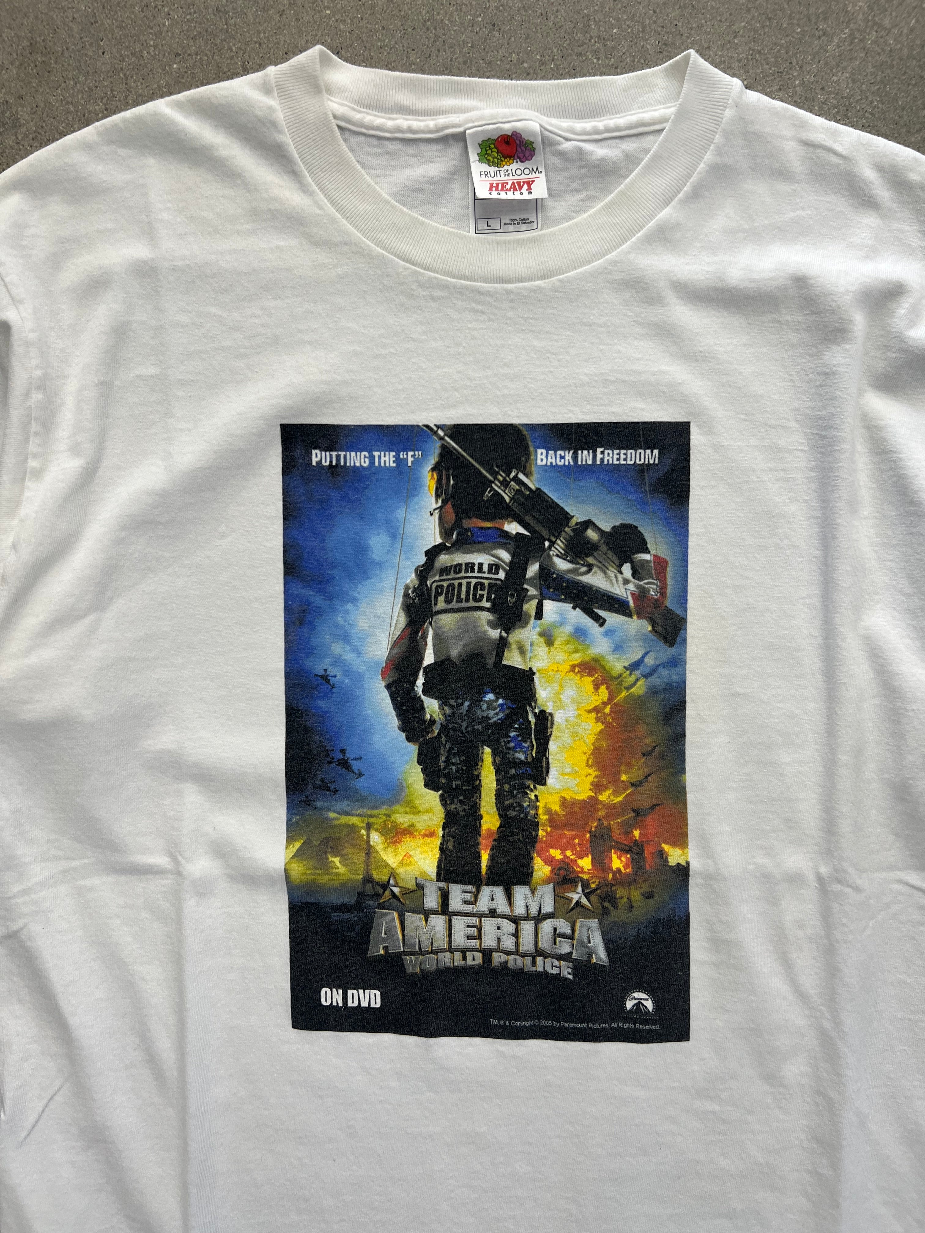 2005 Team America Movie Promo T-Shirt - L