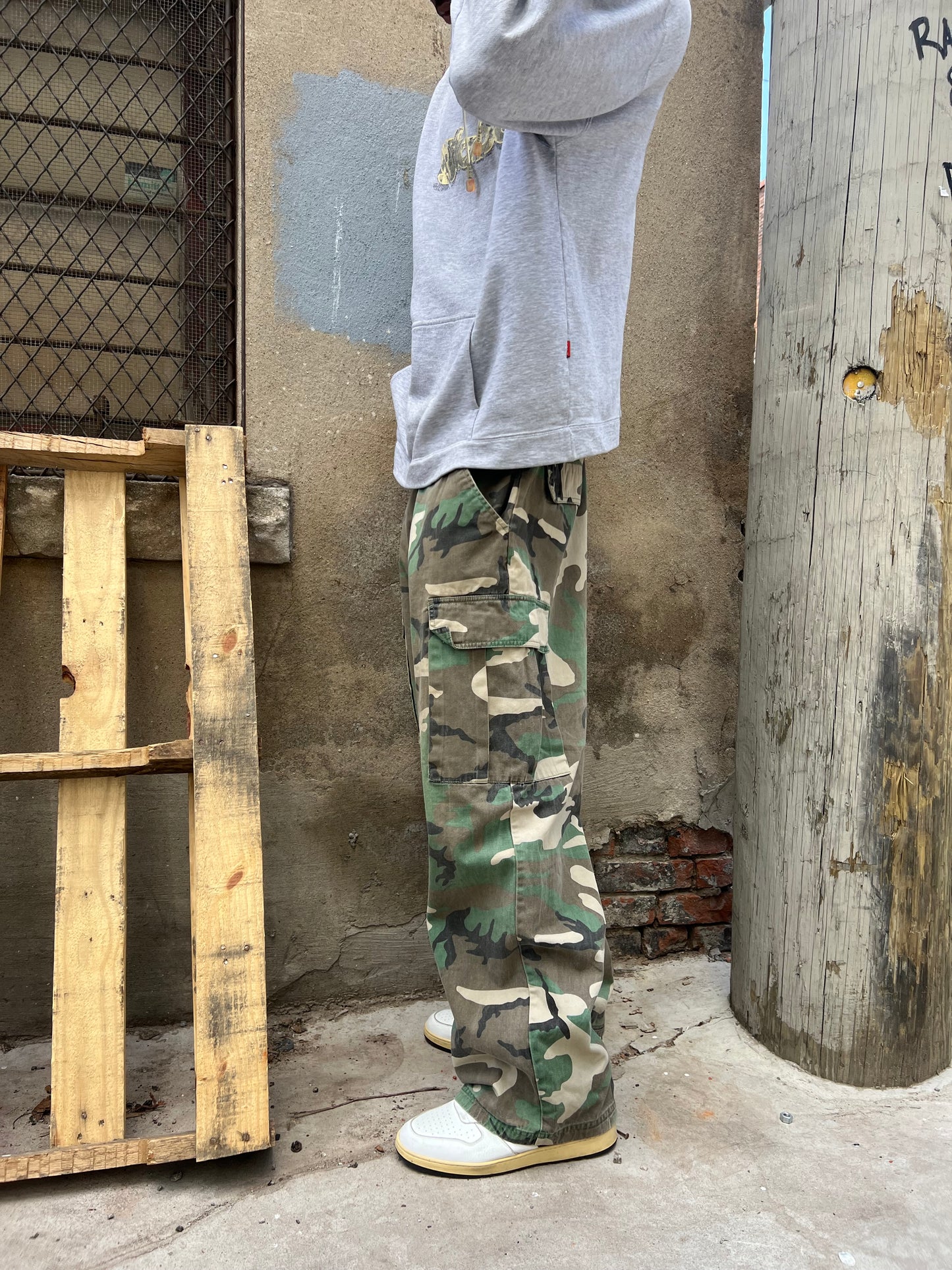 Eddie Domani Faded Woodland Camo Cargo Pants - 34"