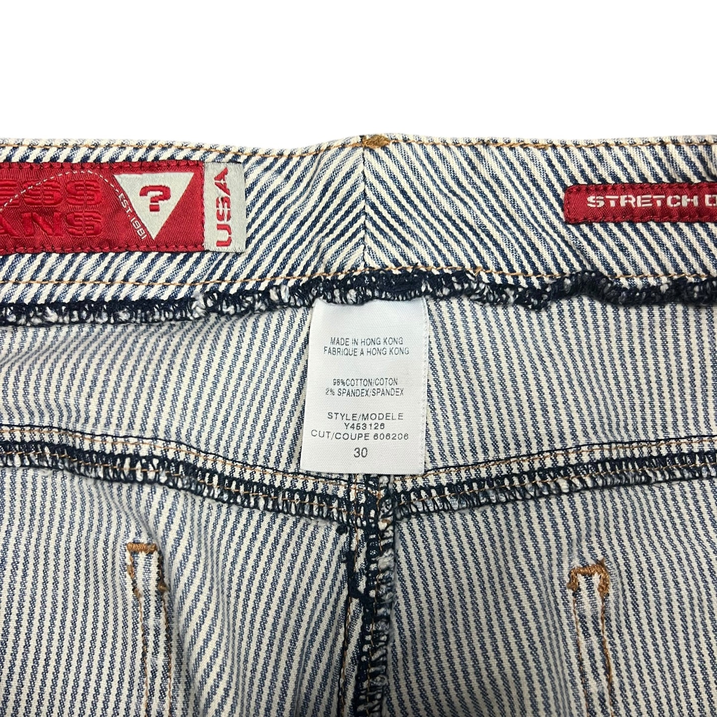 Guess Stripped Low Rise Flared Jeans - 30"