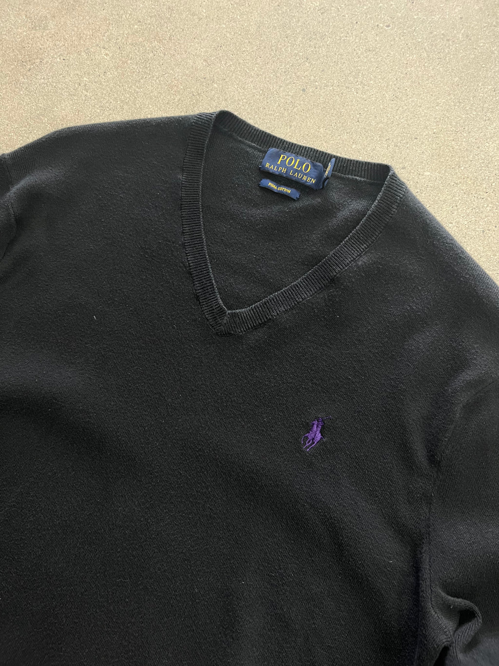 Polo Ralph Lauren Pima Cotton V-Neck Sweater - S