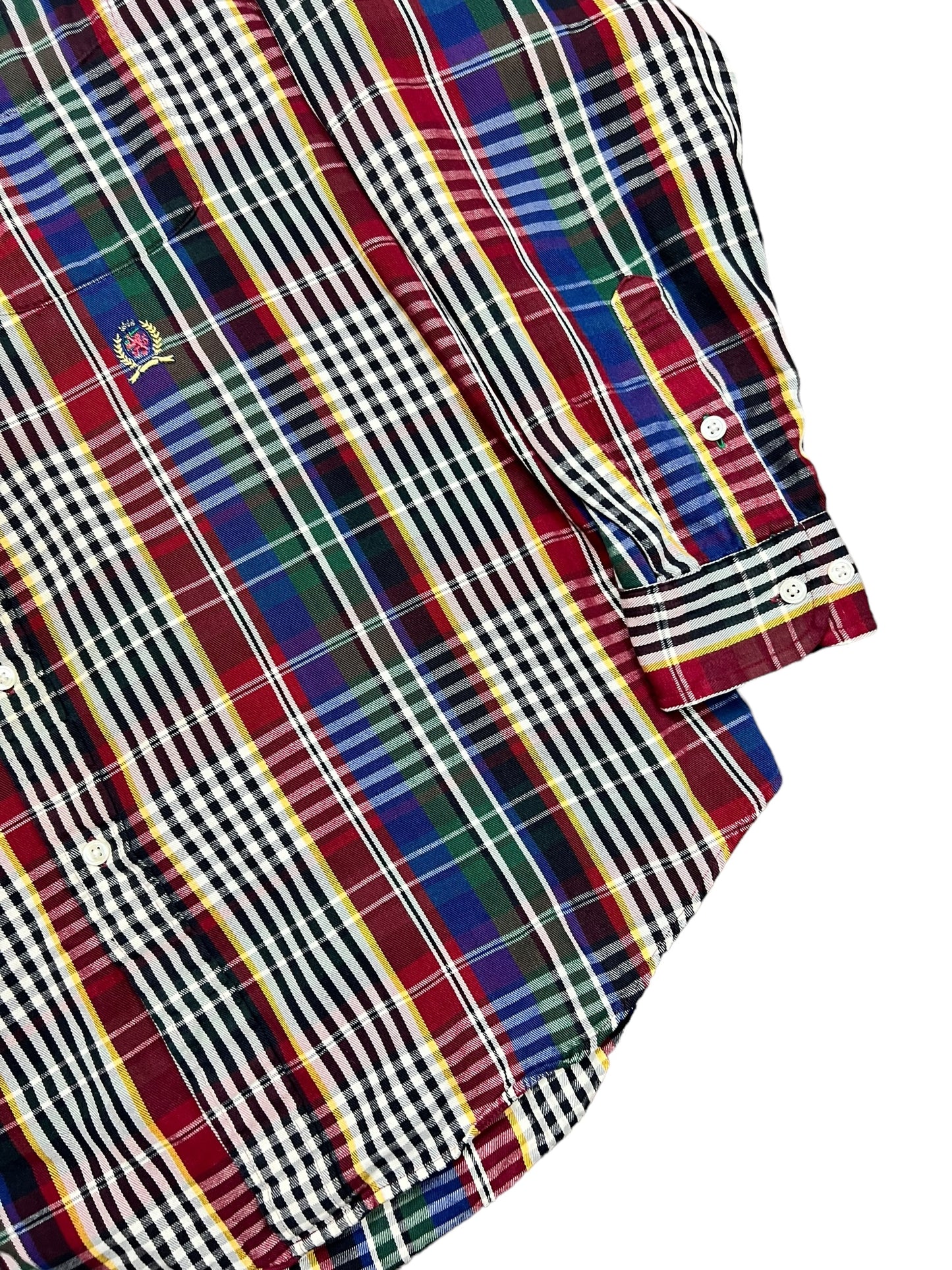Tommy ￼Hilfiger Plaid Striped Button-up Shirt - XL