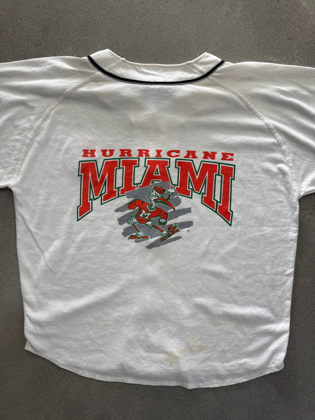 Miami Hurricanes NCAA Mascot Baseball Jersey - XL