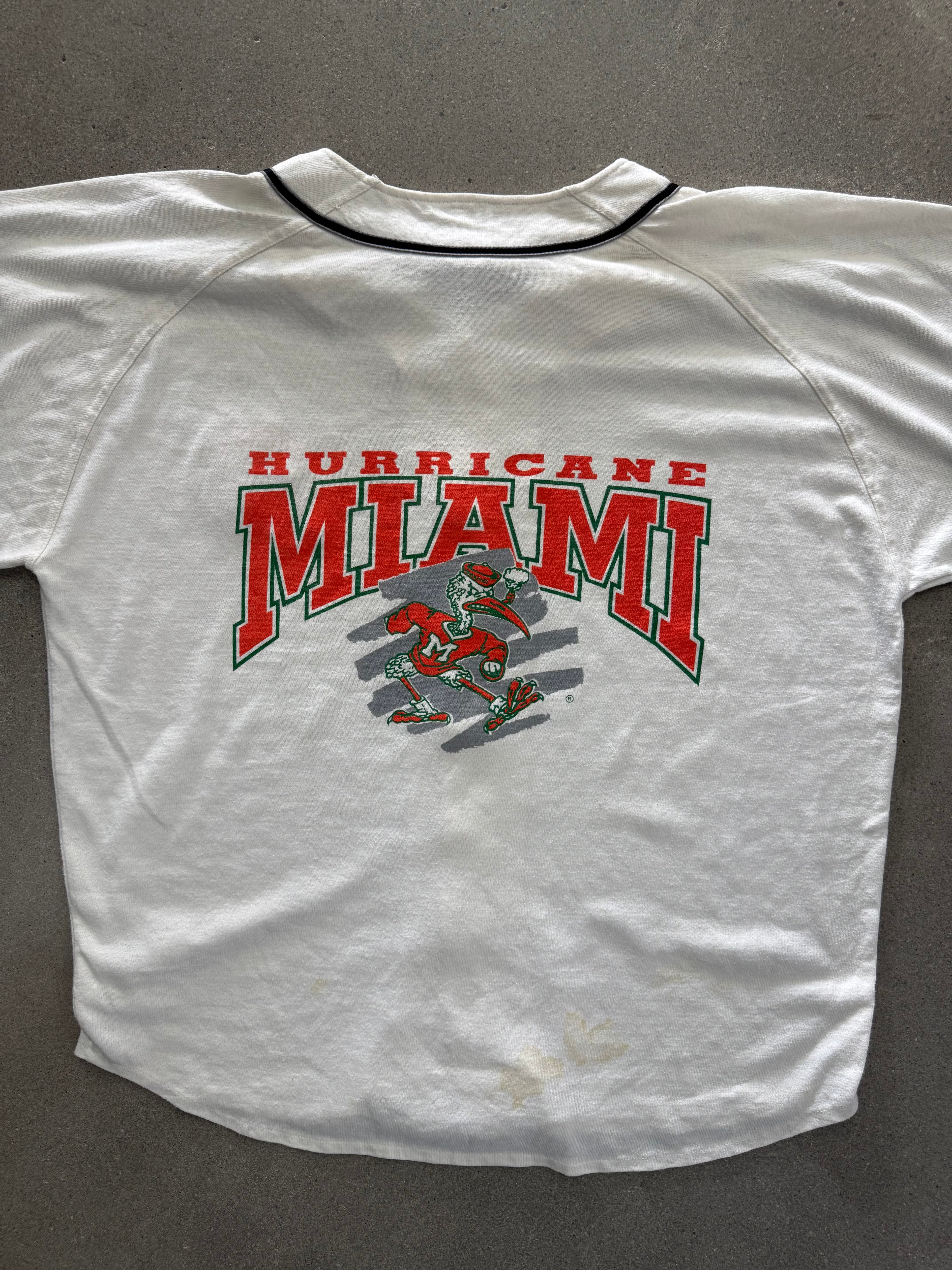 Miami Hurricanes NCAA Mascot Baseball Jersey - XL