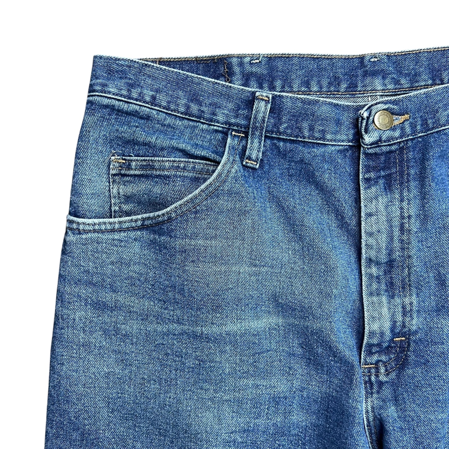Wrangler Faded Blue Baggy Jean Shorts - 36"