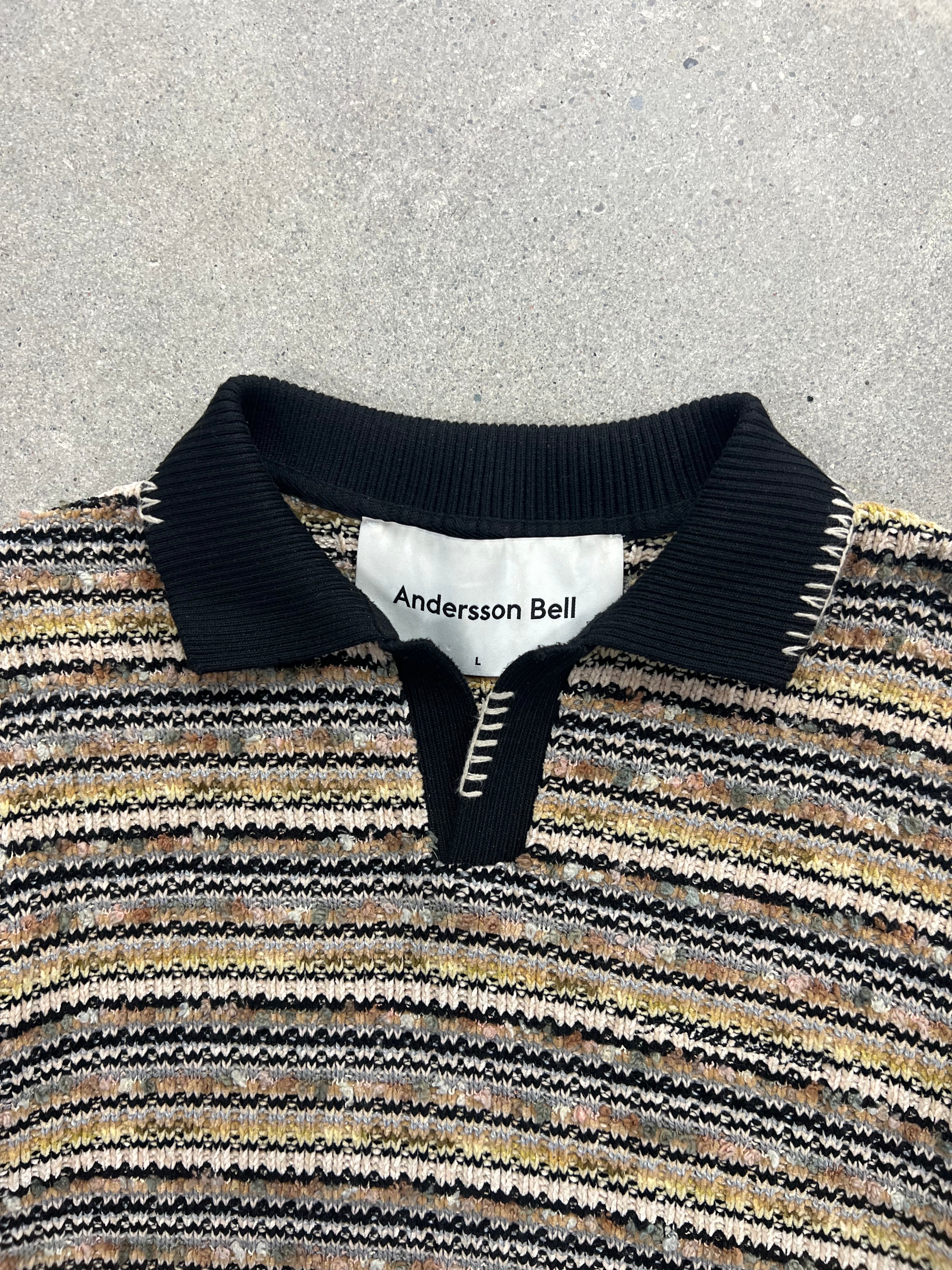 Anderson Bell Crea Boucle Collar Knit Shirt - L