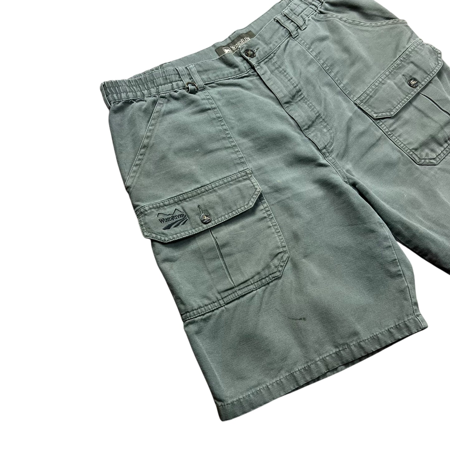 WindRiver Dark Green Cargo Shorts - 36”