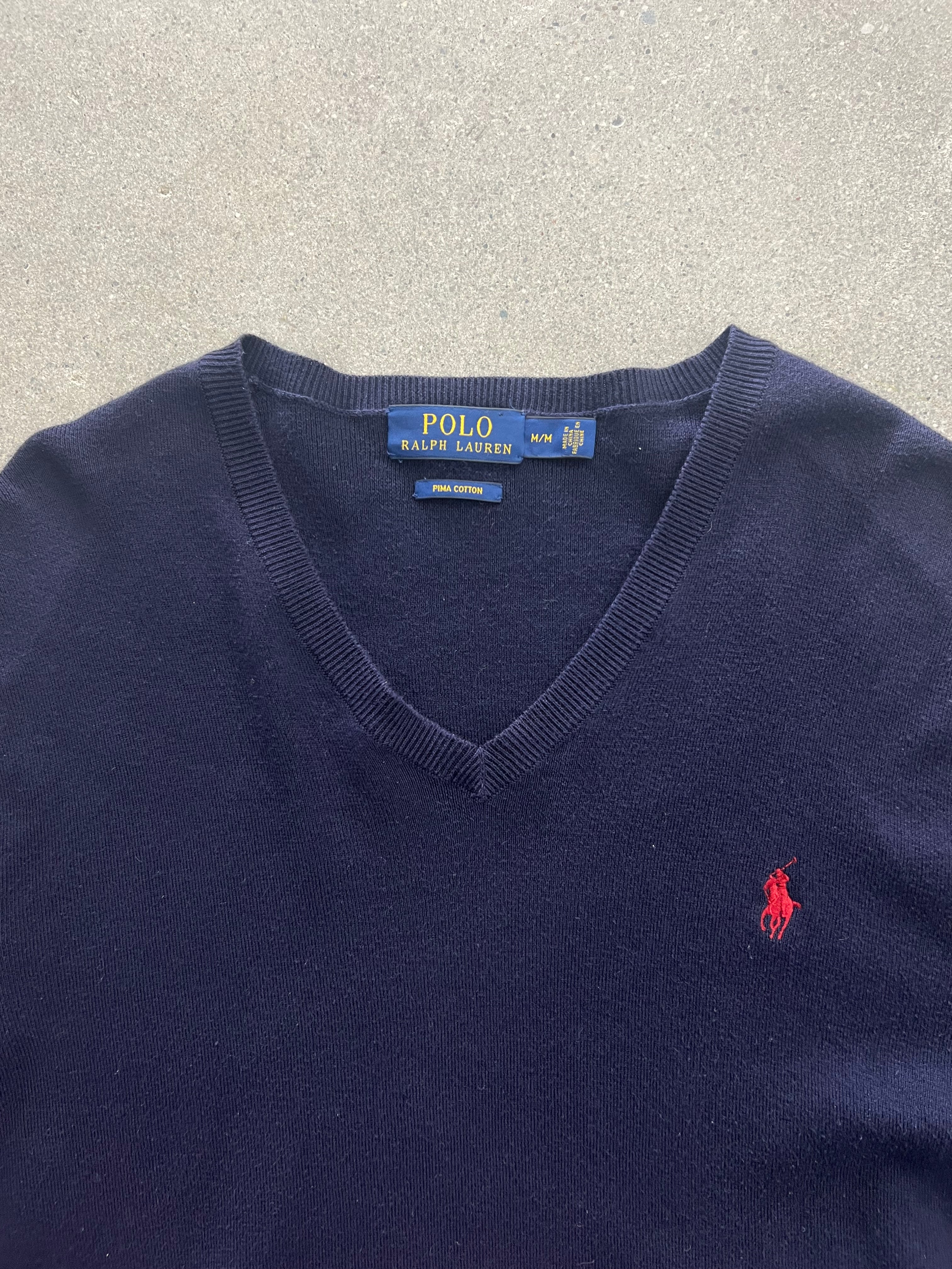 Polo Ralph Lauren Pima Cotton V-Neck Sweater - L