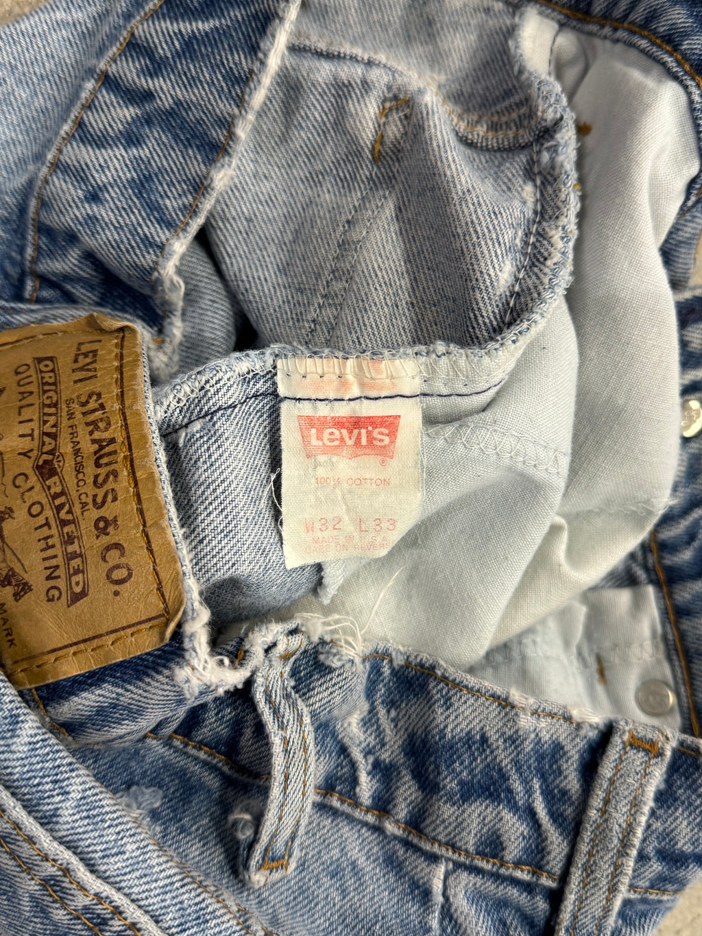 Faded & Distressed Levi’s 517 Orange Tab Jeans - 30”