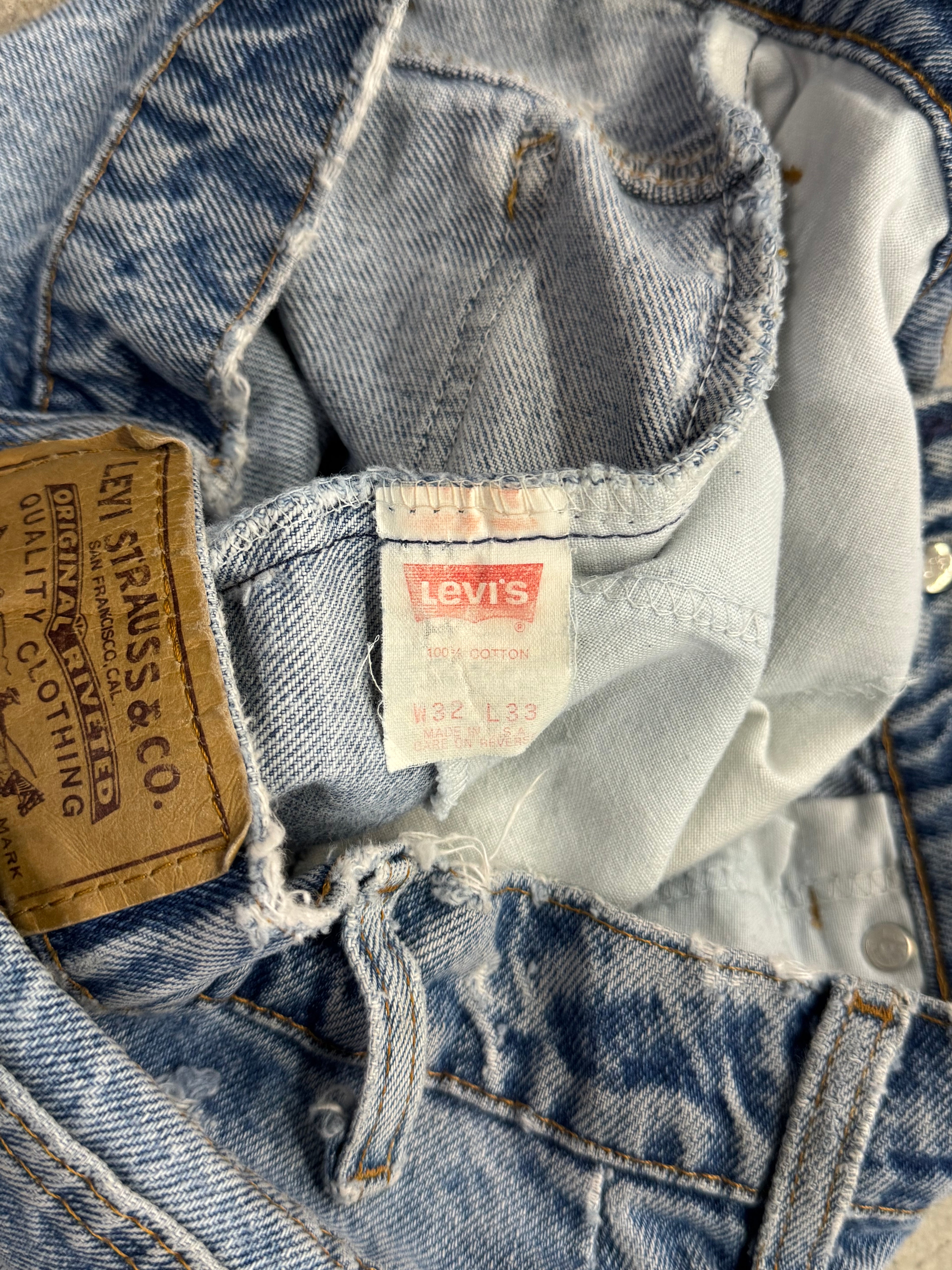 Faded & Distressed Levi’s 517 Orange Tab Jeans - 30”