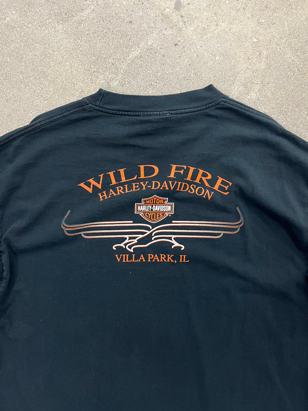 2002 Harley-Davidson Flame Skull Long Sleeve Shirt - XL
