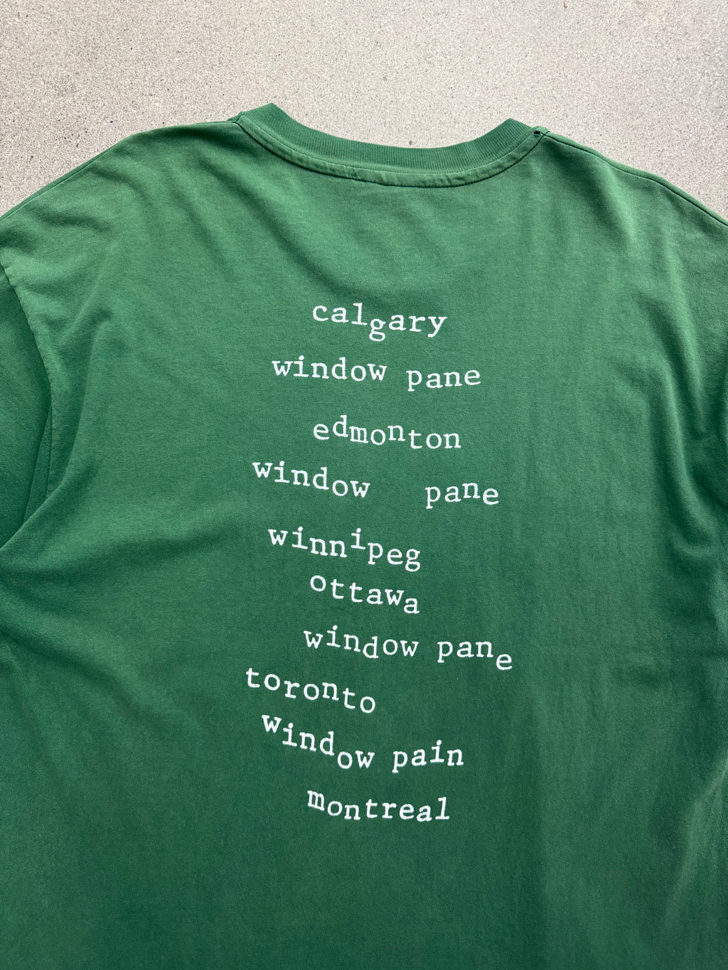 1993 Pearl Jam Window Pain Canadian Tour T-Shirt - XL